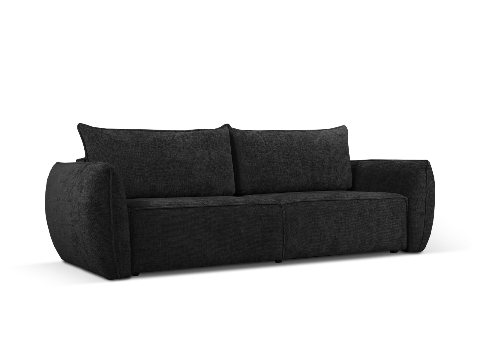 Kaelle Sofa mit Schlaffunktion und Stauraumbox 3 Sitzer in Black präsentiert im Onlineshop von KAQTU Design AG. Bett ist von Micadoni