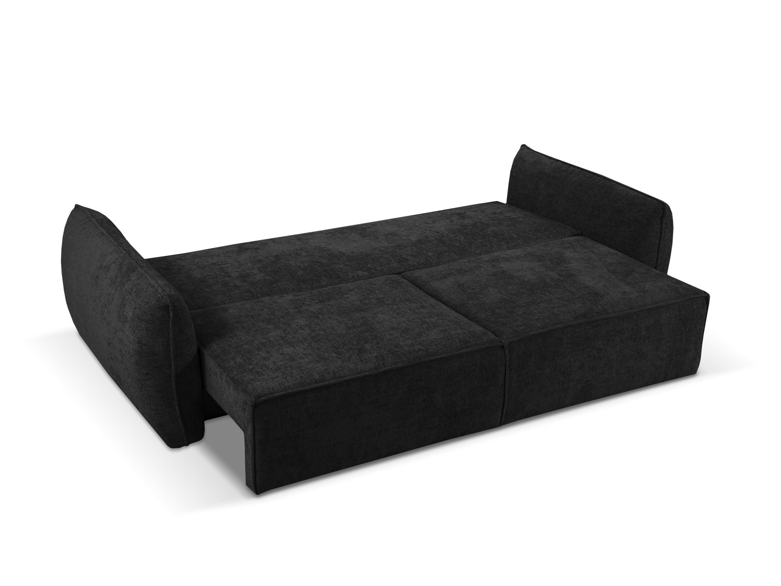 Kaelle Sofa mit Schlaffunktion und Stauraumbox 3 Sitzer in Black präsentiert im Onlineshop von KAQTU Design AG. Bett ist von Micadoni