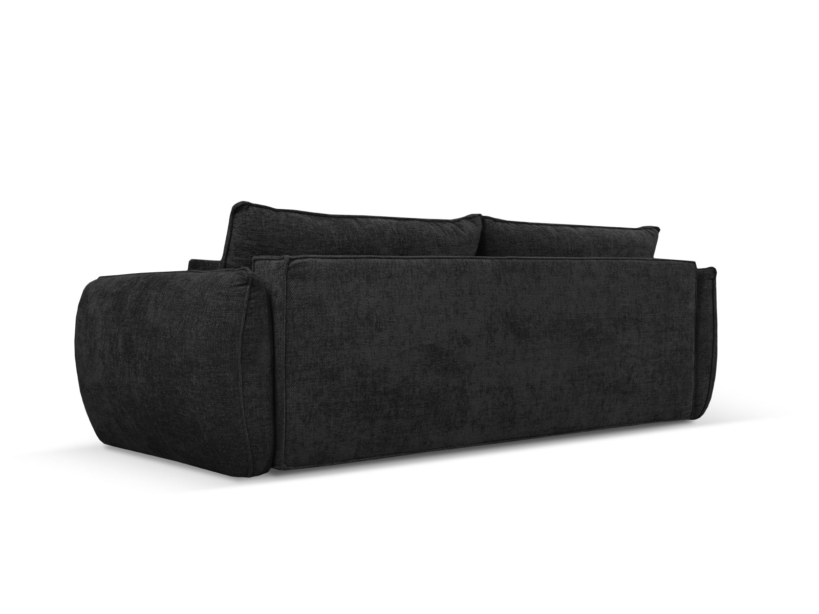 Kaelle Sofa mit Schlaffunktion und Stauraumbox 3 Sitzer in Black präsentiert im Onlineshop von KAQTU Design AG. Bett ist von Micadoni