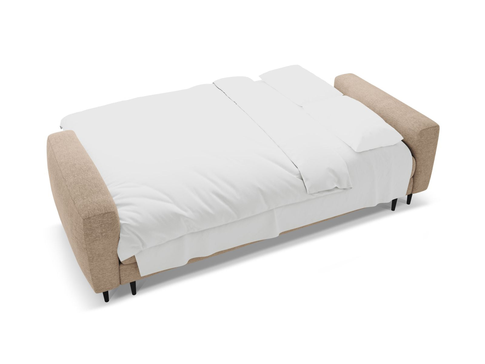 Stylisches 3-Sitzer Bettsofa Bemy von Micadoni, kombiniert Komfort mit Funktionalität und bietet eine Schlaffunktion sowie cleveren Stauraum.