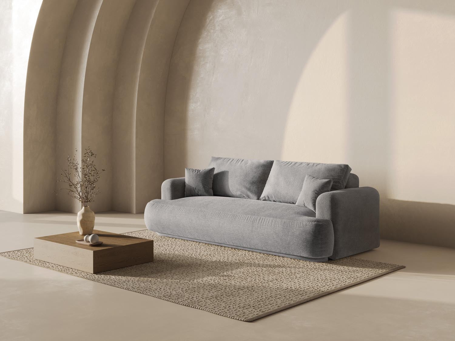 Entdecken Sie das Ella Sofa von Micadoni: elegantes 3-Sitzer Sofa mit innovativer Schlaffunktion und praktischem Stauraum für Ihr modernes Zuhause.