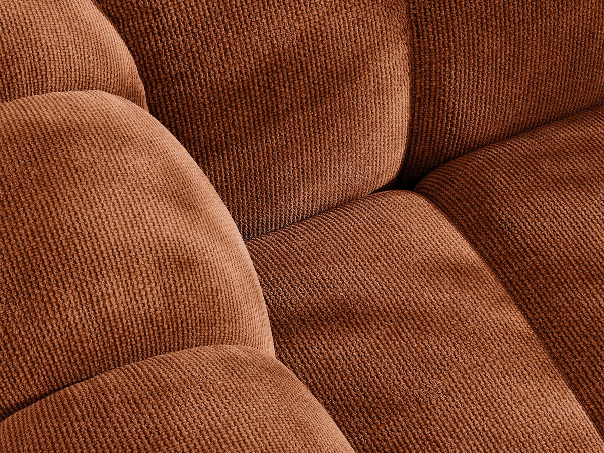 Micadoni Lupine 3er Sofa in leichtem Beige mit Bettfunktion, Stauraum im Bettkasten und schwarzen Kunststoffbeinen, Stoffbezug Eden 2 Pearl