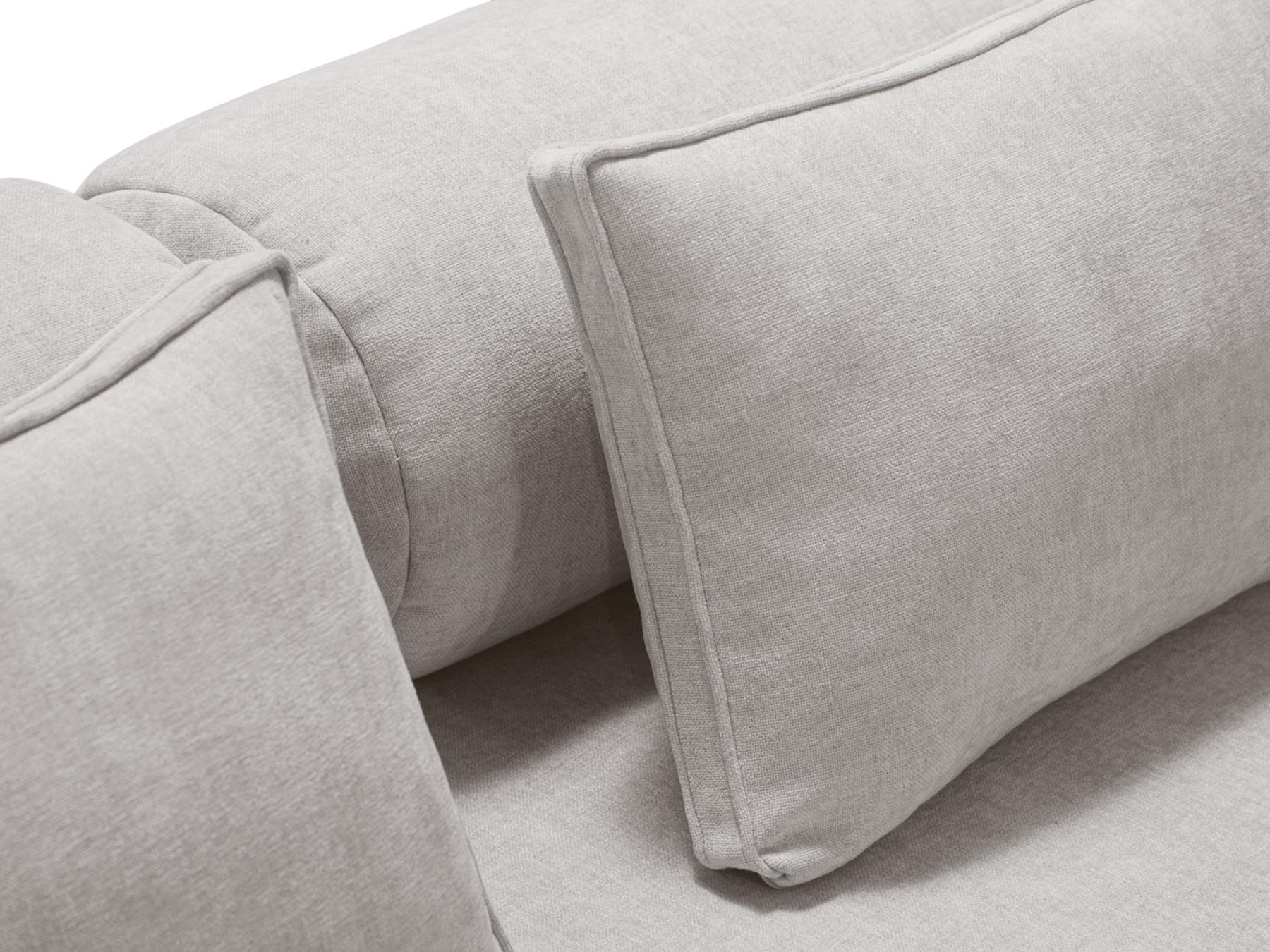 Modernes 3-Sitzer Sofa Dreamy in zeitlosem Grau, perfekt für entspannte Abende und als praktisches Schlafsofa für Gäste.
