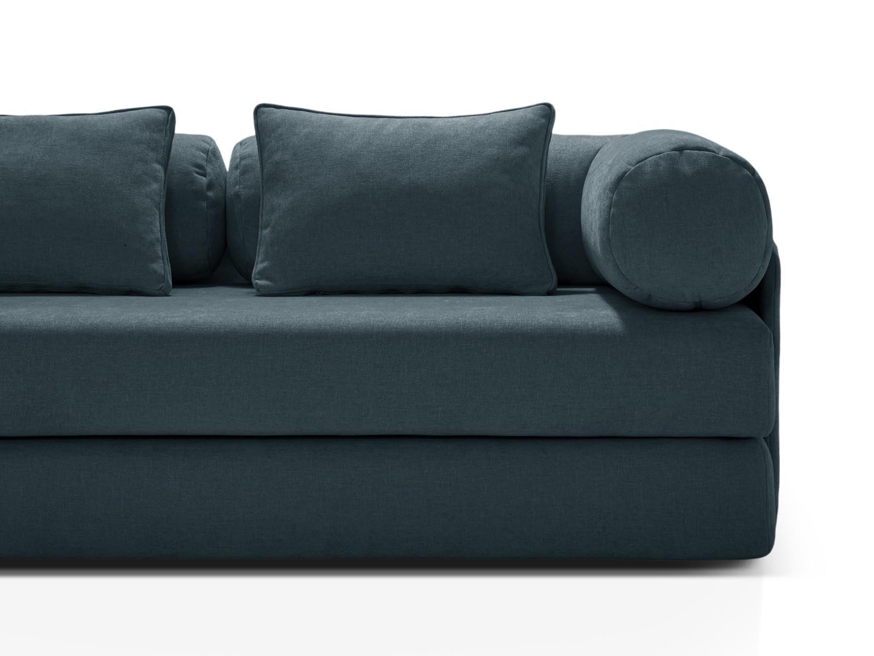 Elegantes 3-Sitzer Sofa Dreamy in stilvollem Petrol, ideal als Schlafgelegenheit und für entspannte Stunden im Wohnzimmer.