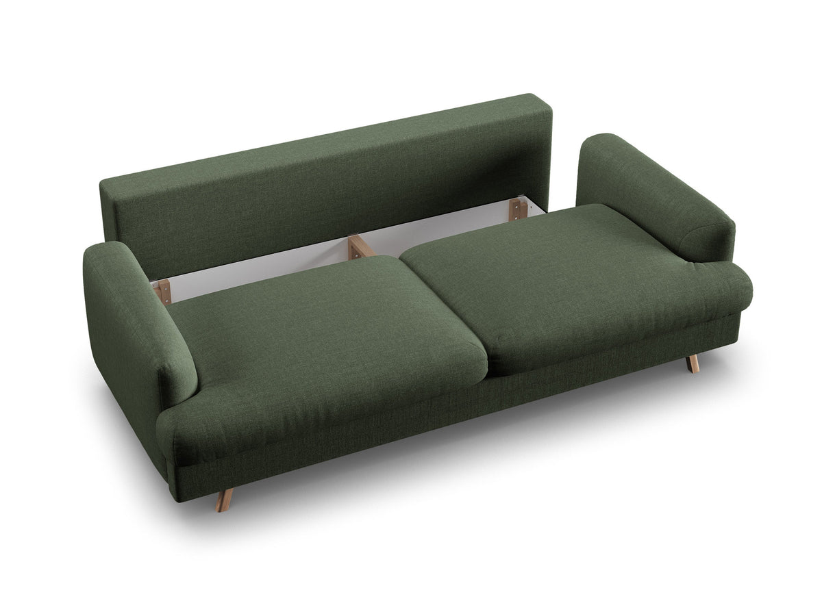 3-Sitzer Sofa Naomi mit Schlaffunktion und Stauraum in Moss Green-Liberty präsentiert im Onlineshop von KAQTU Design AG. Bettsofa ist von Micadoni