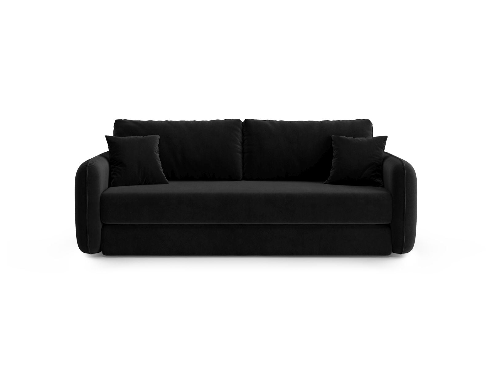 3-Sitzer Sofa mit Schlaffunktion Dormi in Black-Salvador präsentiert im Onlineshop von KAQTU Design AG. Bettsofa ist von Micadoni