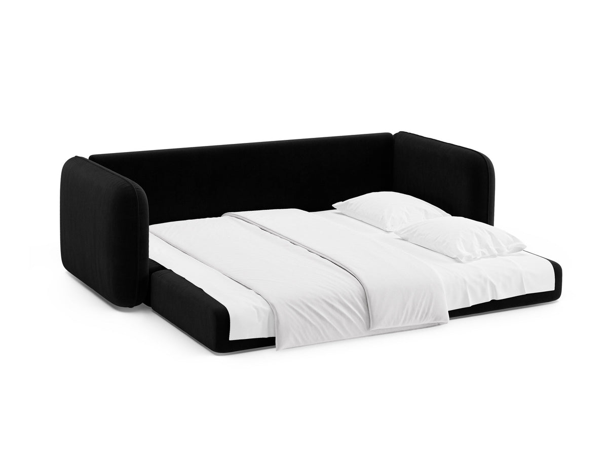 3-Sitzer Sofa mit Schlaffunktion Dormi in Black-Salvador präsentiert im Onlineshop von KAQTU Design AG. Bettsofa ist von Micadoni
