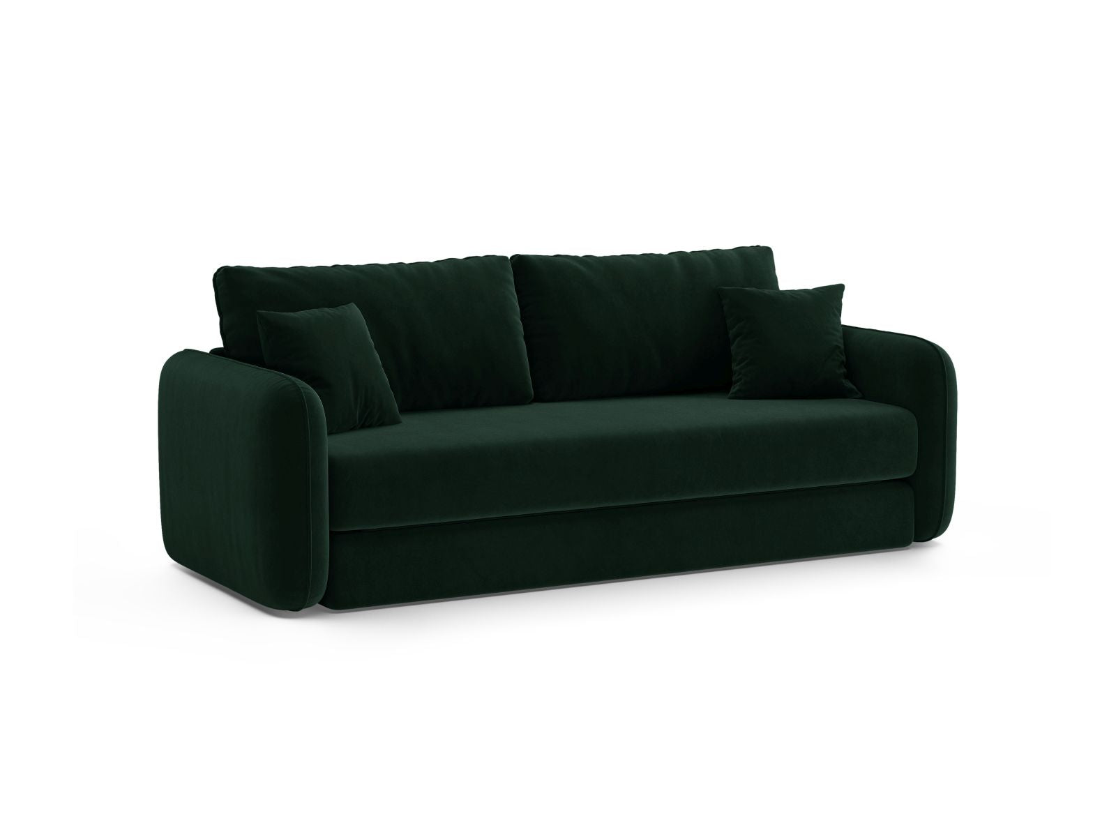 Elegantes 3-Sitzer Bettsofa Dormi in Flaschengrün von Micadoni, ideal für stilvolle Wohnräume und als Schlafgelegenheit.