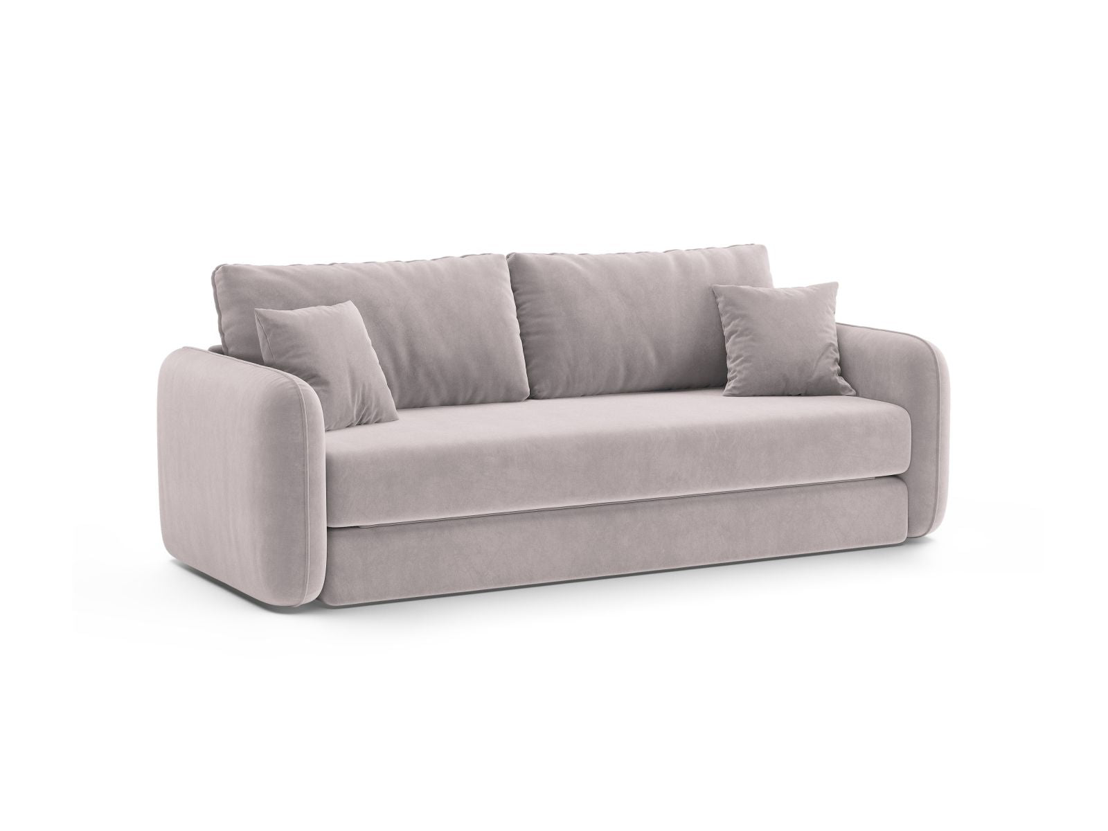 Elegantes 3-Sitzer Sofa Dormi in hellem Grau, ideal für Wohnräume und als Schlafgelegenheit, von Micadoni.