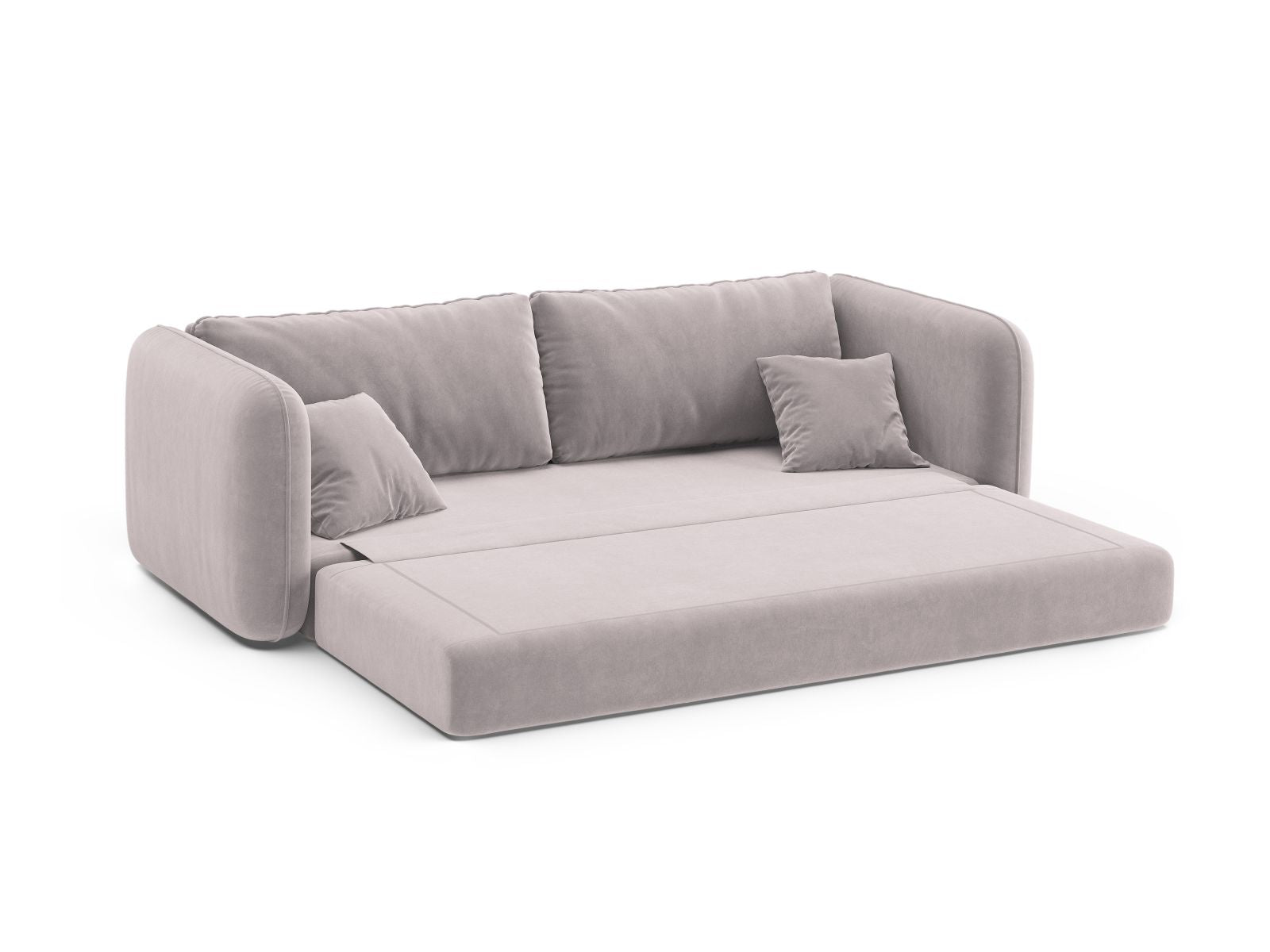 Elegantes 3-Sitzer Sofa Dormi in dezentem Grau, ideal für entspannte Stunden und als funktionales Schlafsofa von Micadoni.