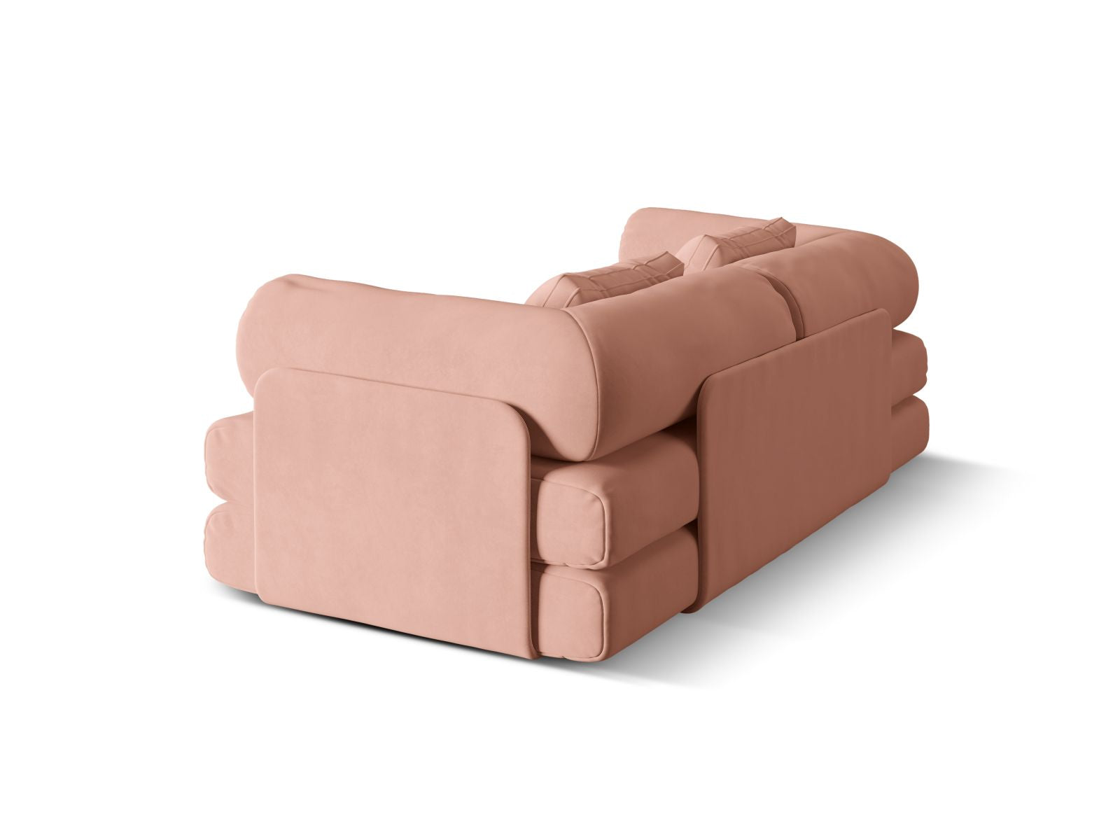 Elegantes 3-Sitzer Sofa Dreamy in sanftem Rosa, ideal als Schlafsofa für entspannte Nächte und stilvolle Wohnräume von Micadoni.