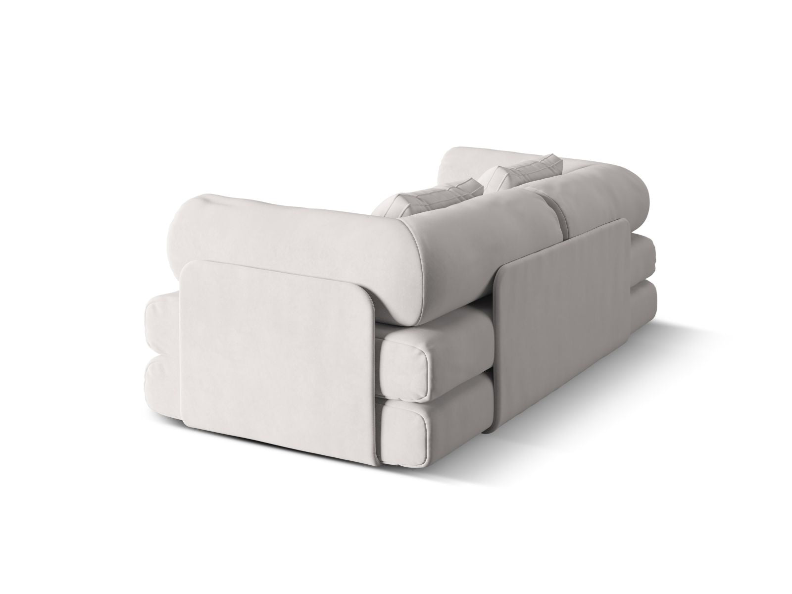 Elegantes 3-Sitzer Sofa Dreamy in dezentem Grau, ideal als Schlafgelegenheit für Gäste, stilvoll und funktional von Micadoni.