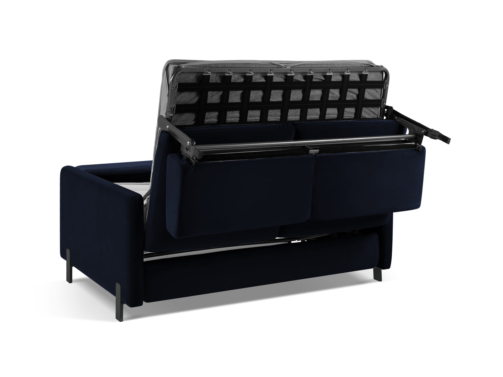 Stilvolles 3-Sitzer Bettsofa in luxuriösem Velour, perfekt für gemütliche Abende und als praktische Schlaflösung für Gäste.
