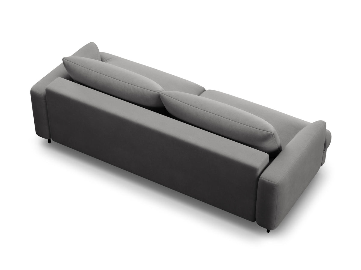 3-Sitzer Sofa Naomi mit Schlaffunktion und Stauraum in Grey-Salvador präsentiert im Onlineshop von KAQTU Design AG. Bettsofa ist von Micadoni