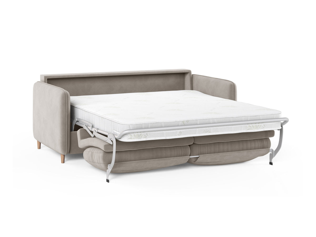 3-Sitzer Sofa mit Schlaffunktion Simo in Beige-Salvador präsentiert im Onlineshop von KAQTU Design AG. Bettsofa ist von Micadoni
