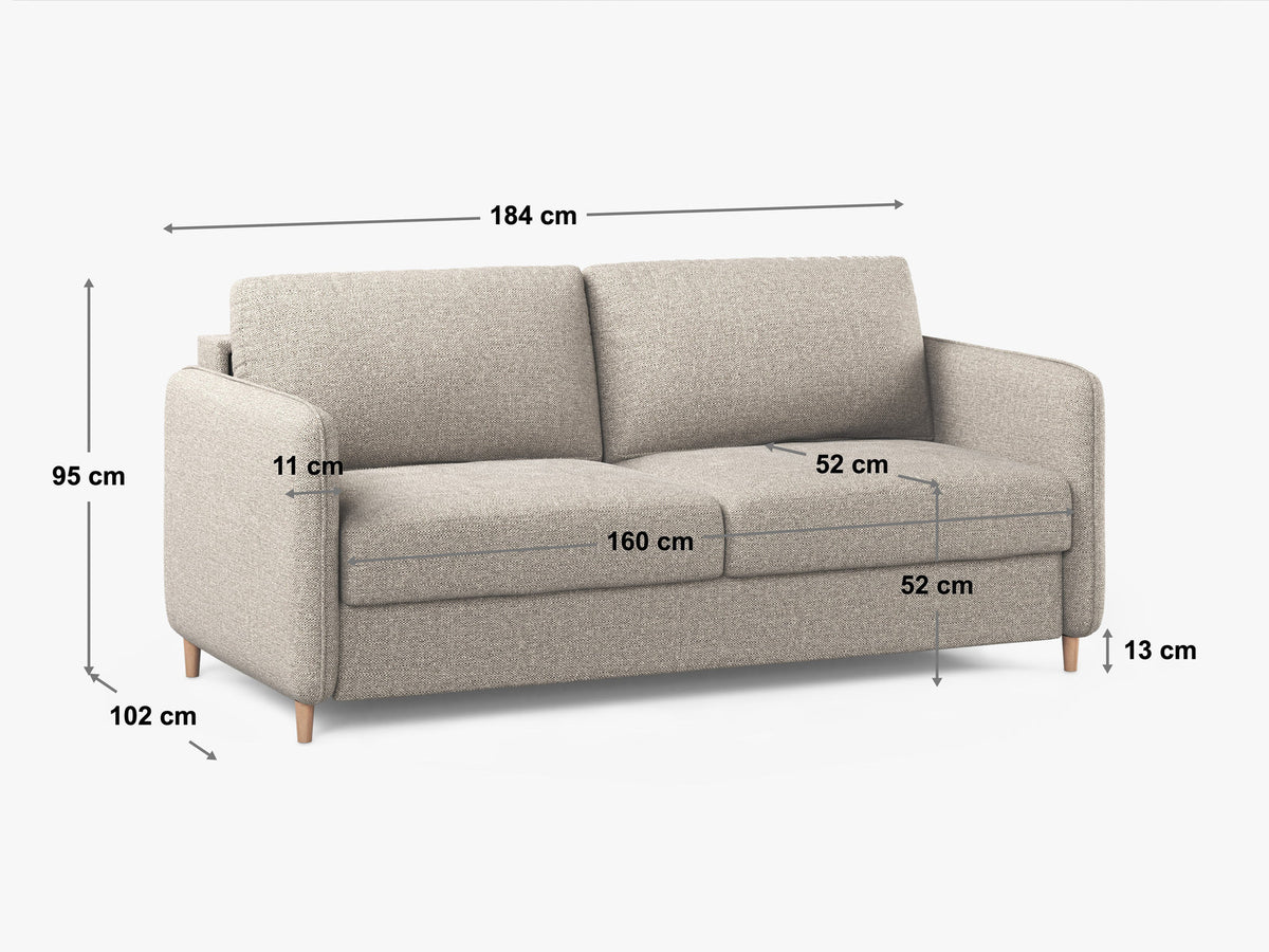 3-Sitzer Sofa mit Schlaffunktion Simo in Yellow-Salvador präsentiert im Onlineshop von KAQTU Design AG. Bettsofa ist von Micadoni
