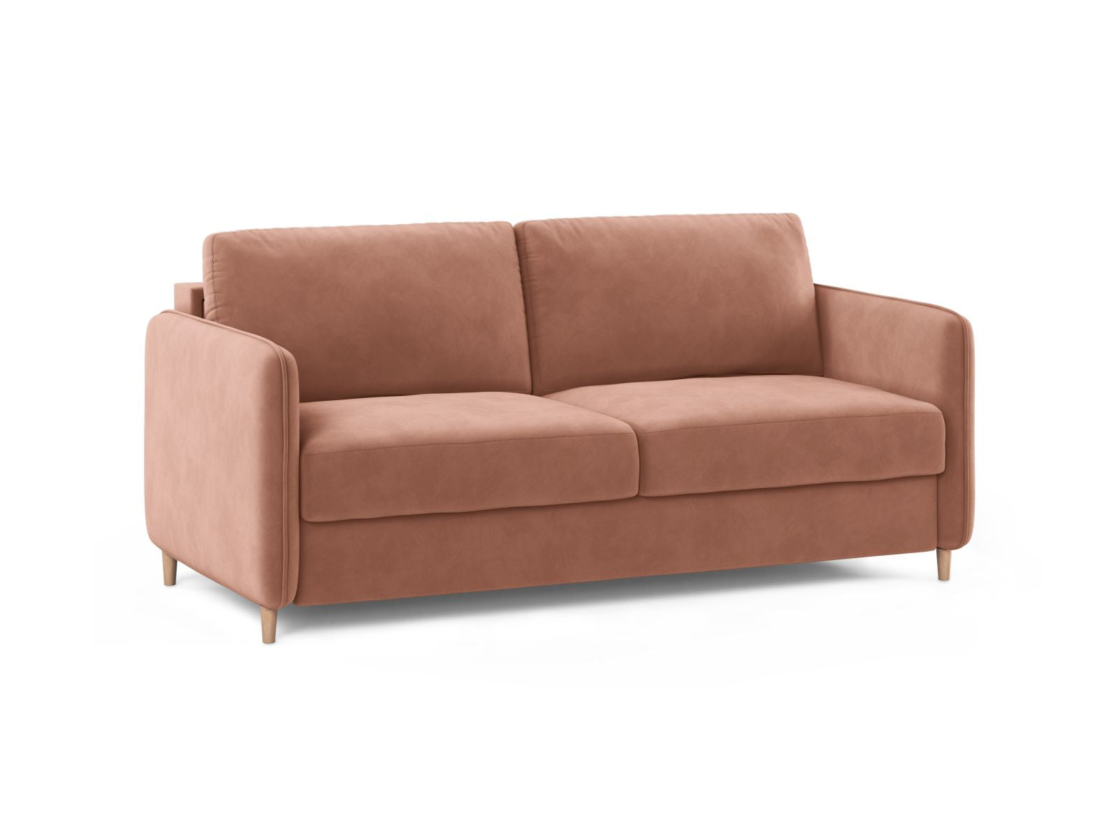 Stylisches 3-Sitzer Sofa Simo in Pink-Salvador, ideal als Bettsofa für gemütliche Nächte und entspannte Tage, von Micadoni.