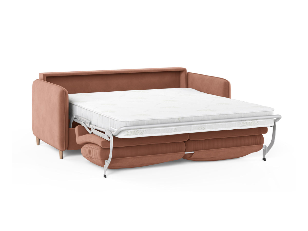 3-Sitzer Sofa mit Schlaffunktion Simo in Pink-Salvador präsentiert im Onlineshop von KAQTU Design AG. Bettsofa ist von Micadoni