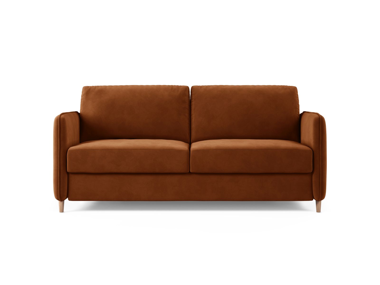 3-Sitzer Sofa mit Schlaffunktion Simo in Terracotta-Salvador präsentiert im Onlineshop von KAQTU Design AG. Bettsofa ist von Micadoni