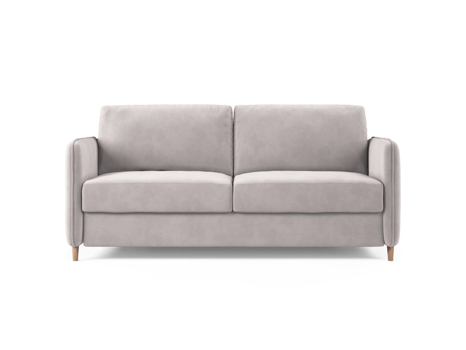 3-Sitzer Sofa mit Schlaffunktion Simo in Light Grey-Salvador präsentiert im Onlineshop von KAQTU Design AG. Bettsofa ist von Micadoni