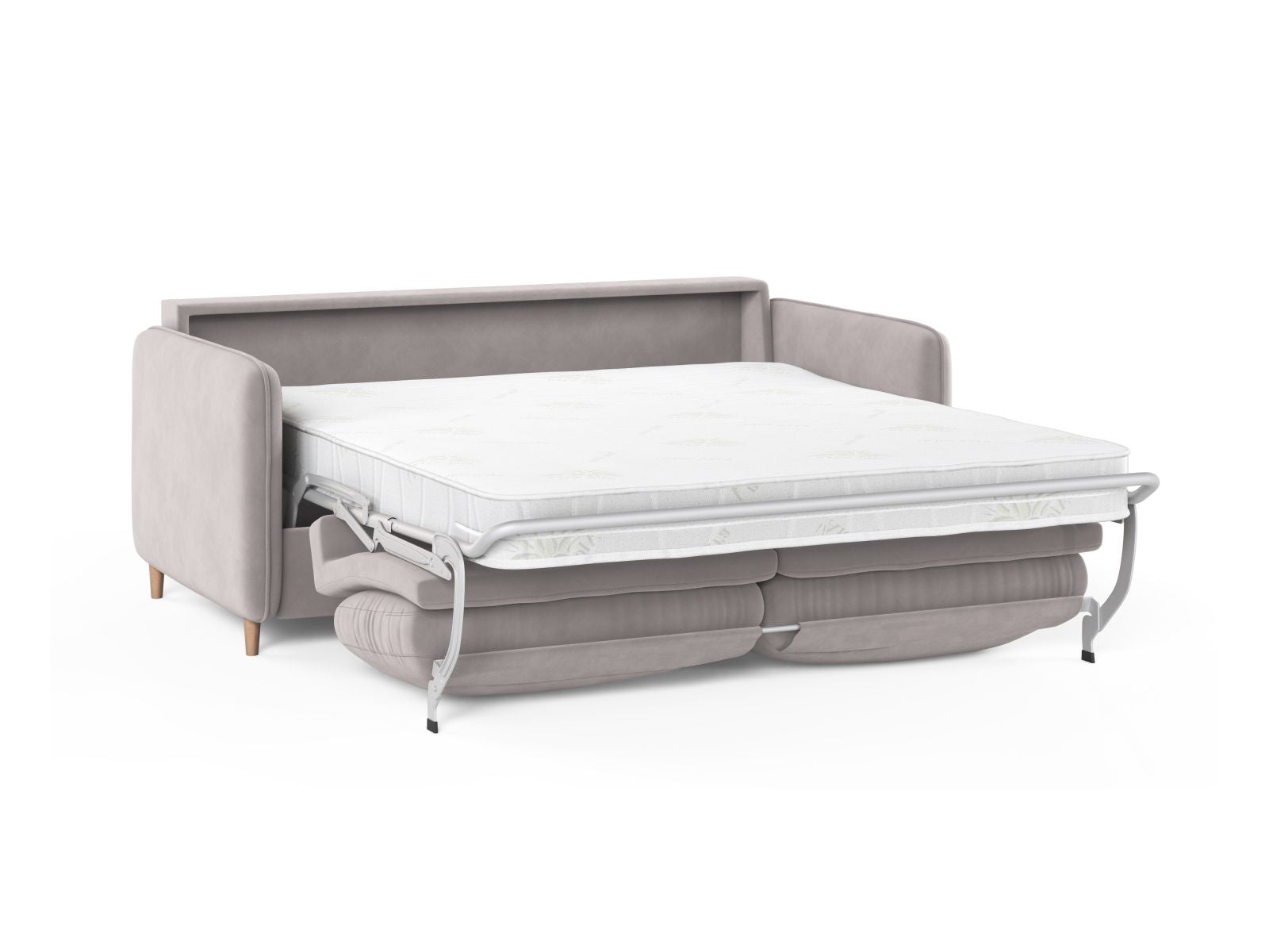 Stylisches 3-Sitzer Sofa Simo in Grau, ideal als Schlafsofa für Gäste, vereint Funktionalität und modernes Design für Ihr Zuhause.