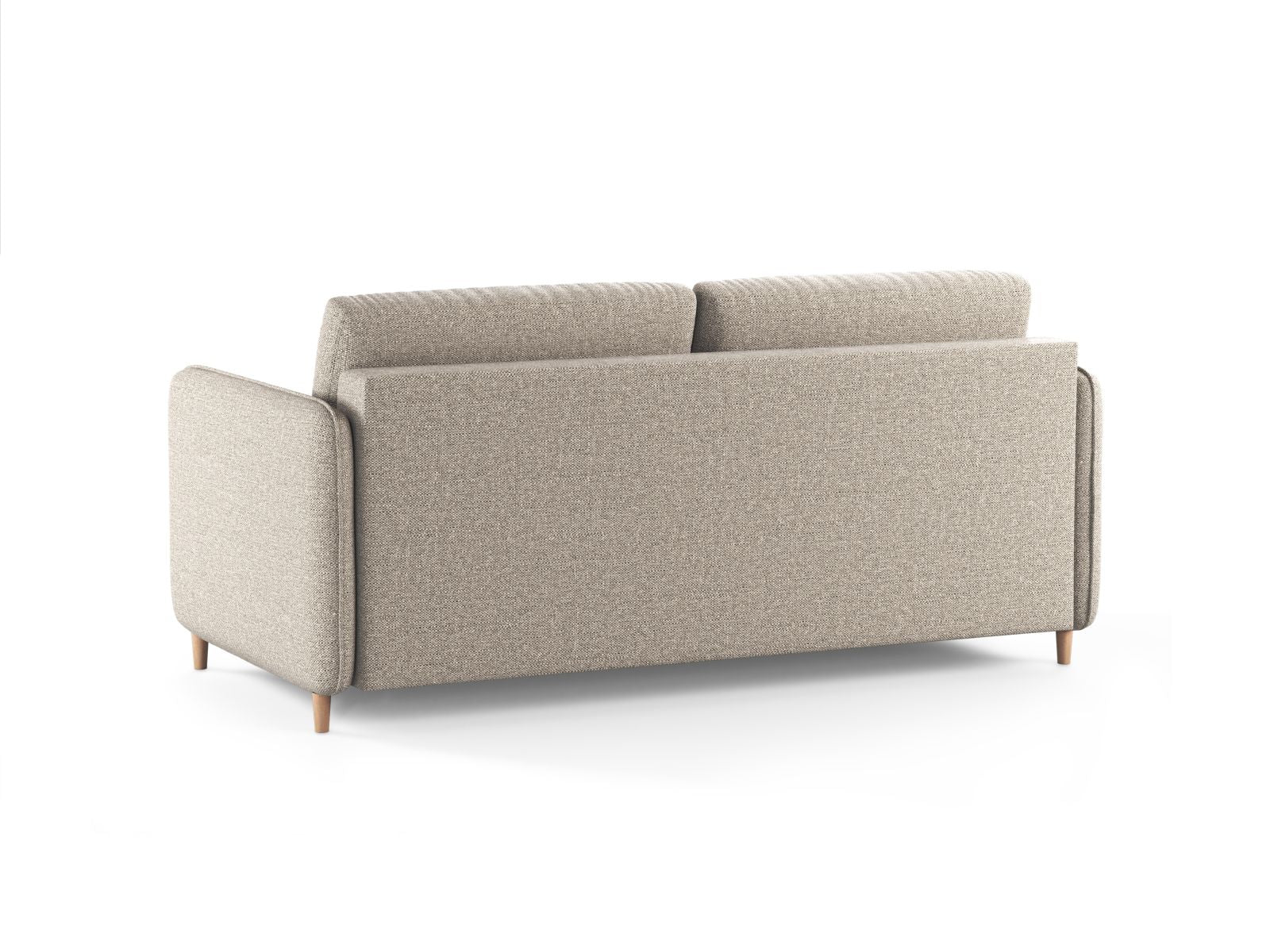Stylisches 3-Sitzer Sofa Simo in Sand-Babel, perfekt für Wohnräume und als praktisches Bettsofa für Gäste. Vielseitig und komfortabel.