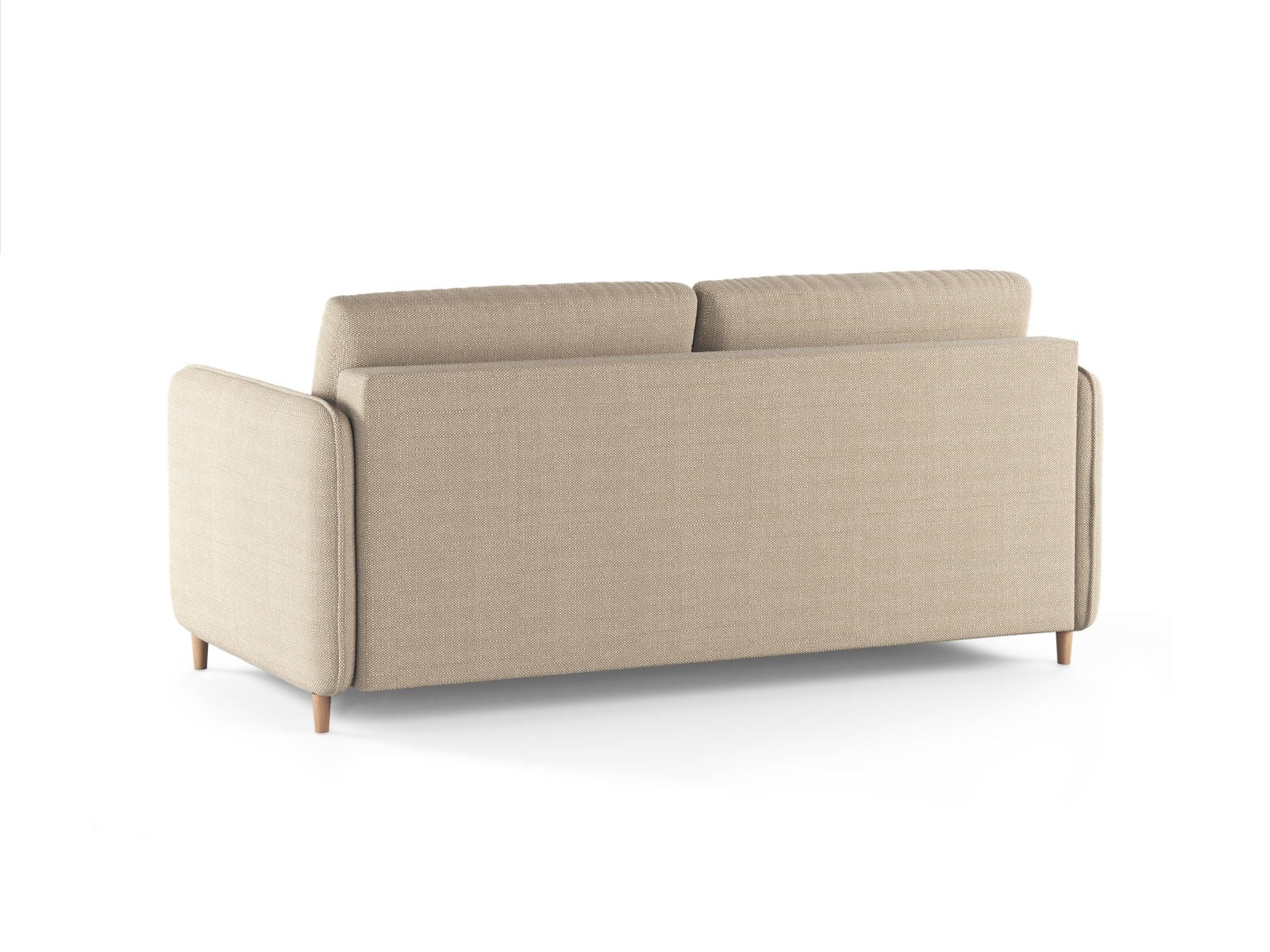 Beige 3-Sitzer Sofa Simo von Micadoni, elegantes Bettsofa mit praktischer Schlaffunktion, perfekt für entspannte Abende und Übernachtungsgäste.