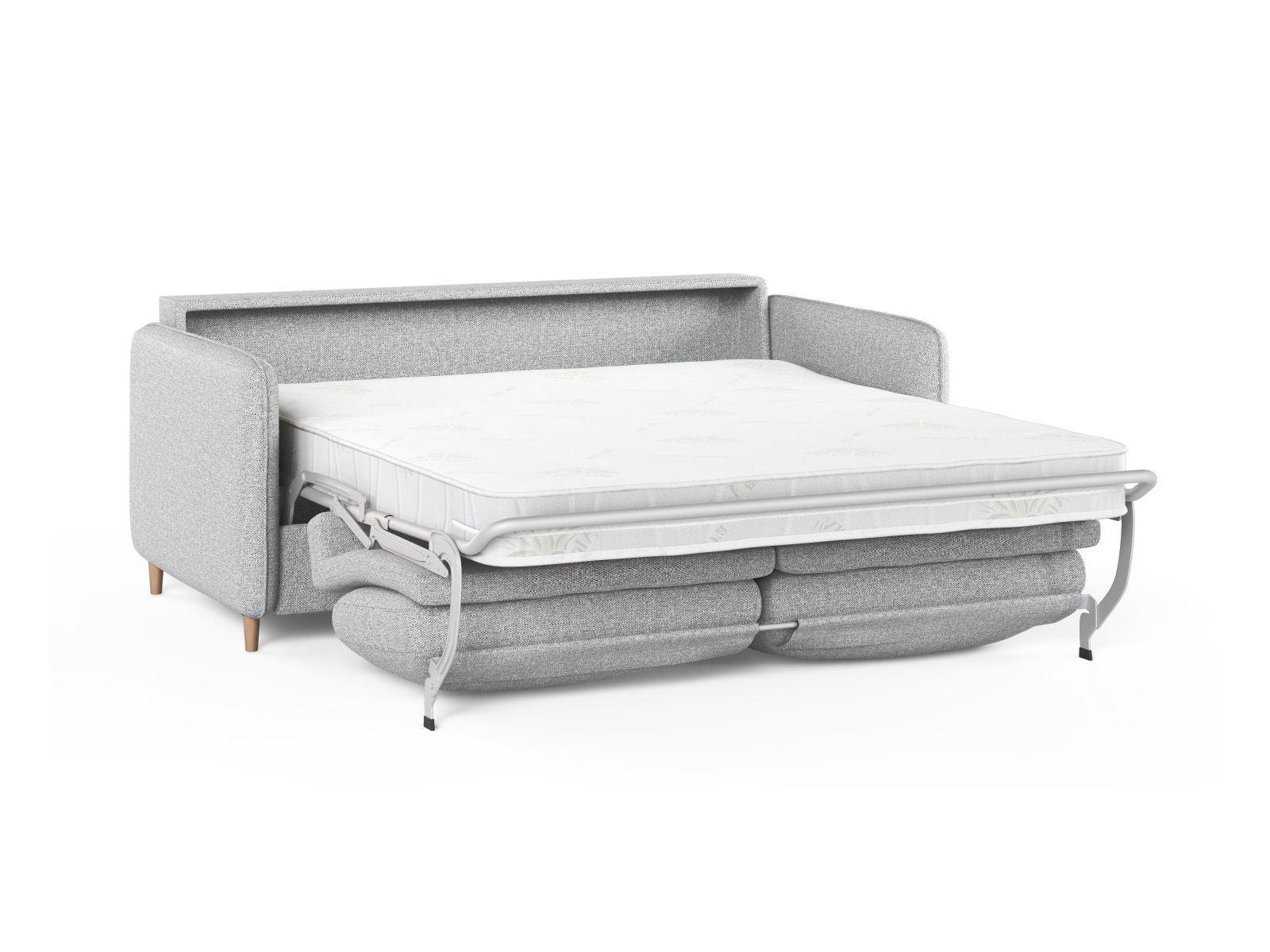 Stylisches 3-Sitzer Sofa Simo in zeitlosem Grau, ideal für entspannte Stunden und als praktisches Schlafsofa, von Micadoni.