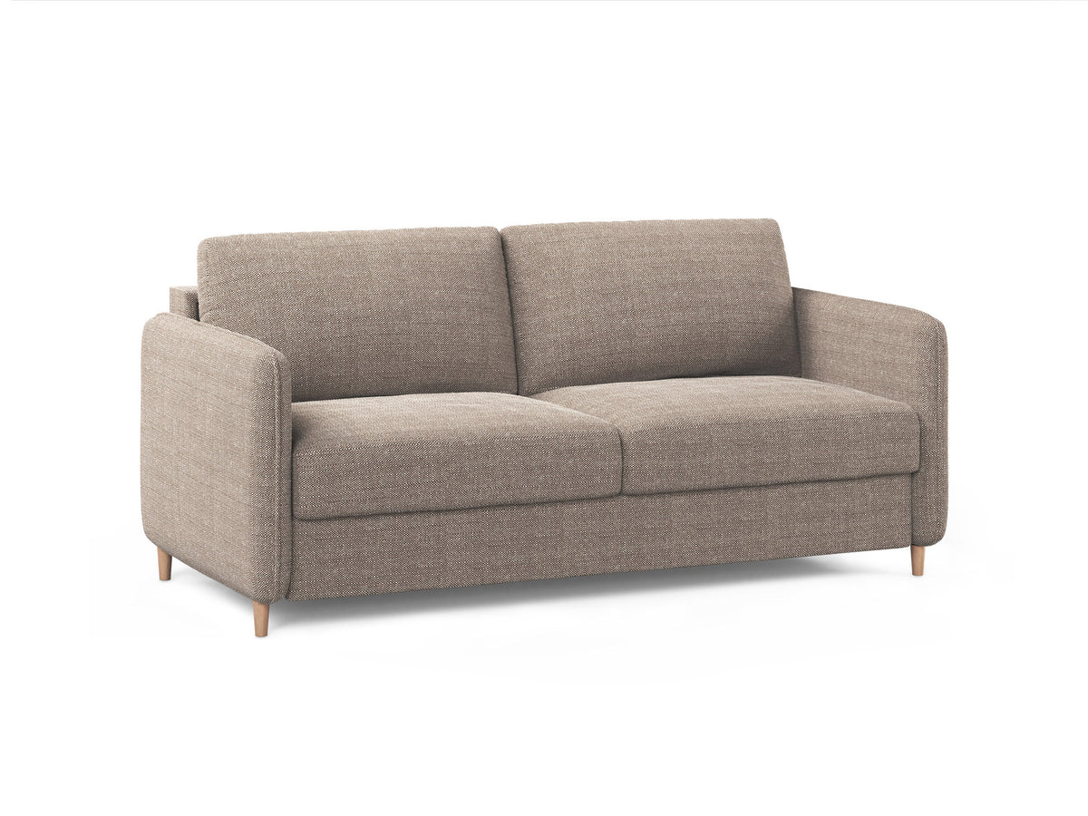 3-Sitzer Sofa mit Schlaffunktion Simo in Light Brown-Babel präsentiert im Onlineshop von KAQTU Design AG. Bettsofa ist von Micadoni