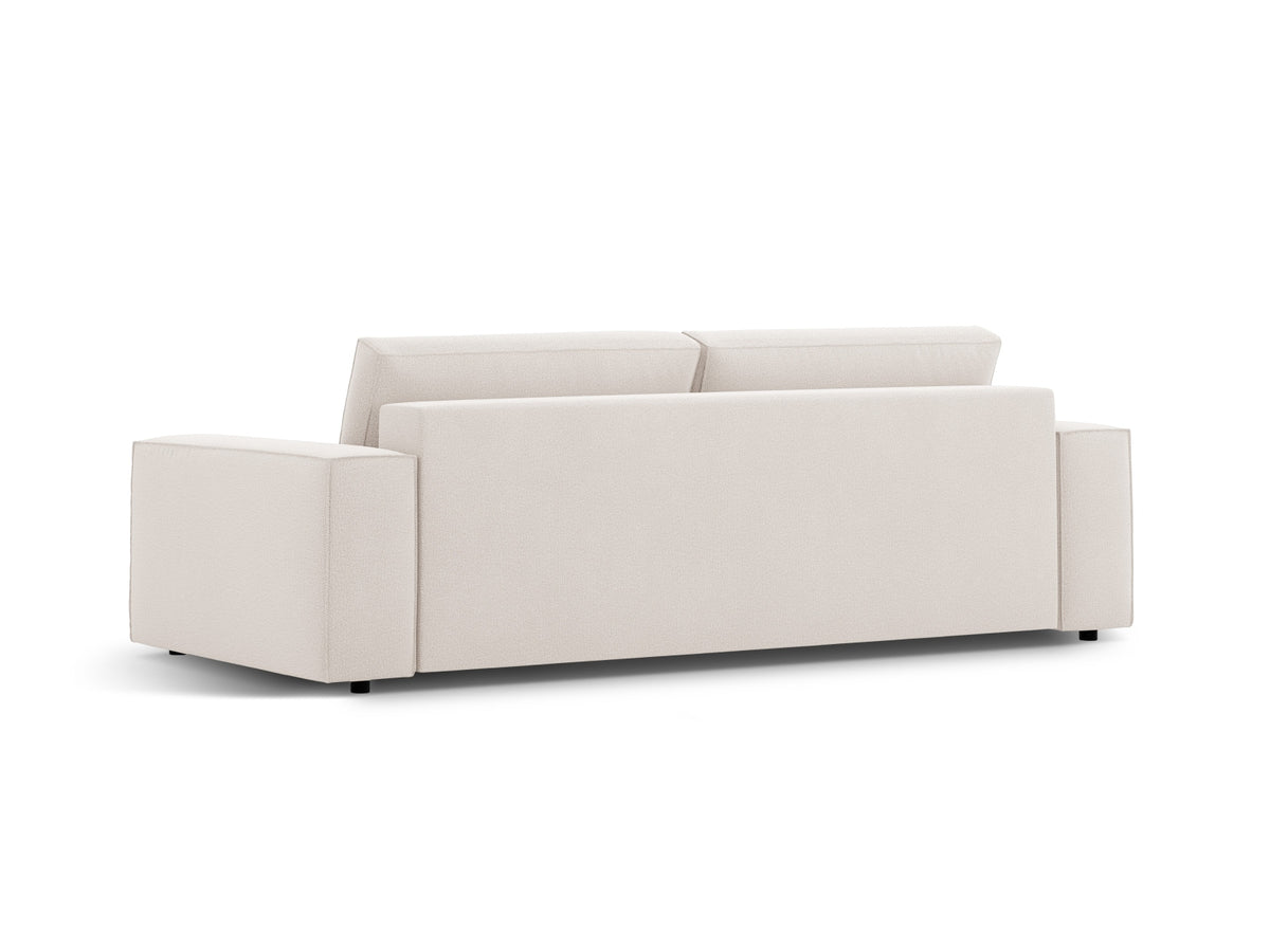 Jodie Sofa mit Schlaffunktion und Stauraumbox 3 Sitzer in Light Beige-Megan präsentiert im Onlineshop von KAQTU Design AG. Bettsofa ist von Micadoni