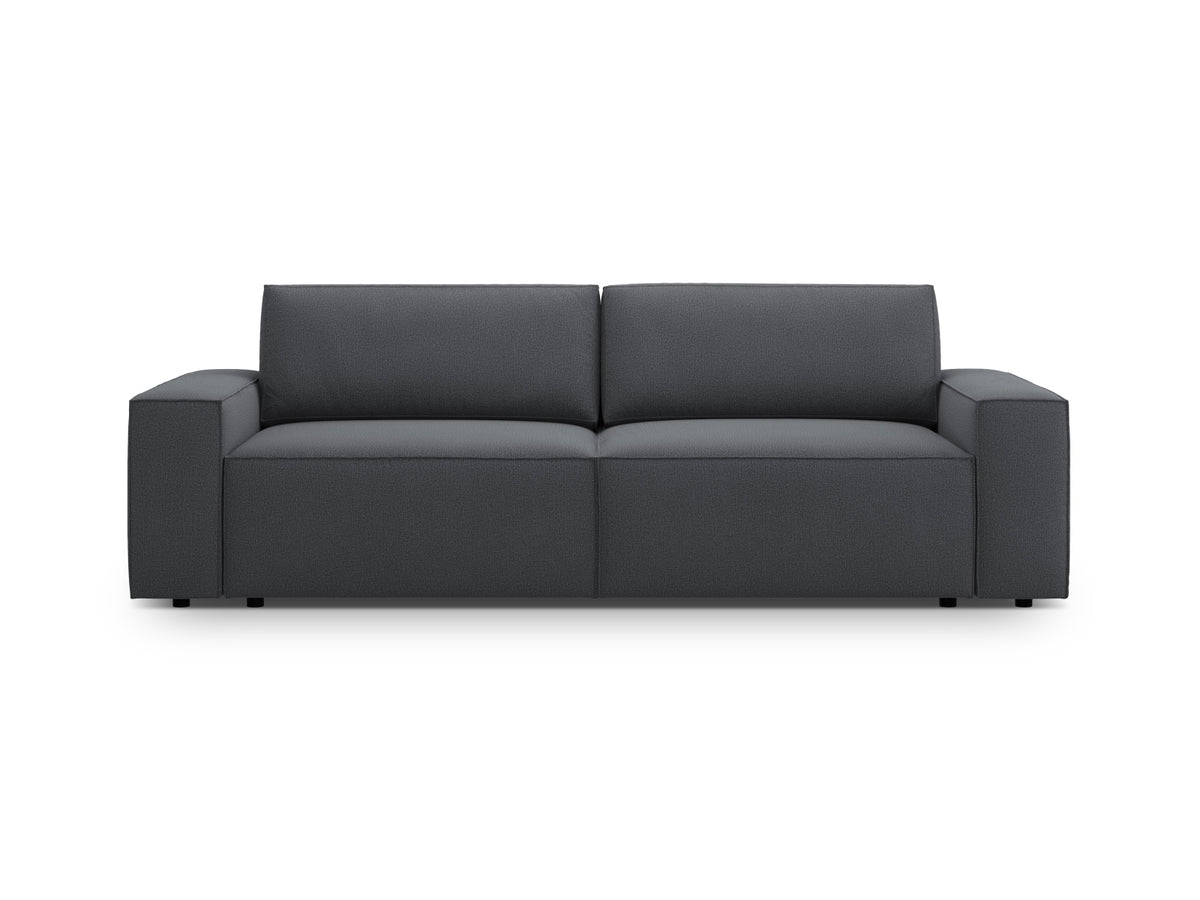 Jodie Sofa mit Schlaffunktion und Stauraumbox 3 Sitzer in Dark Grey-Megan präsentiert im Onlineshop von KAQTU Design AG. Bettsofa ist von Micadoni
