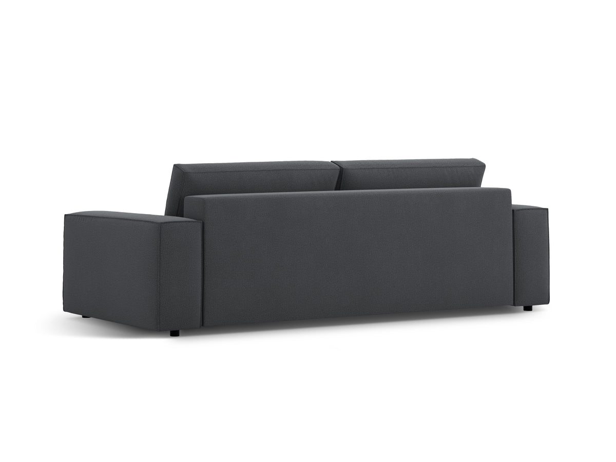 Jodie Sofa mit Schlaffunktion und Stauraumbox 3 Sitzer in Dark Grey-Megan präsentiert im Onlineshop von KAQTU Design AG. Bettsofa ist von Micadoni