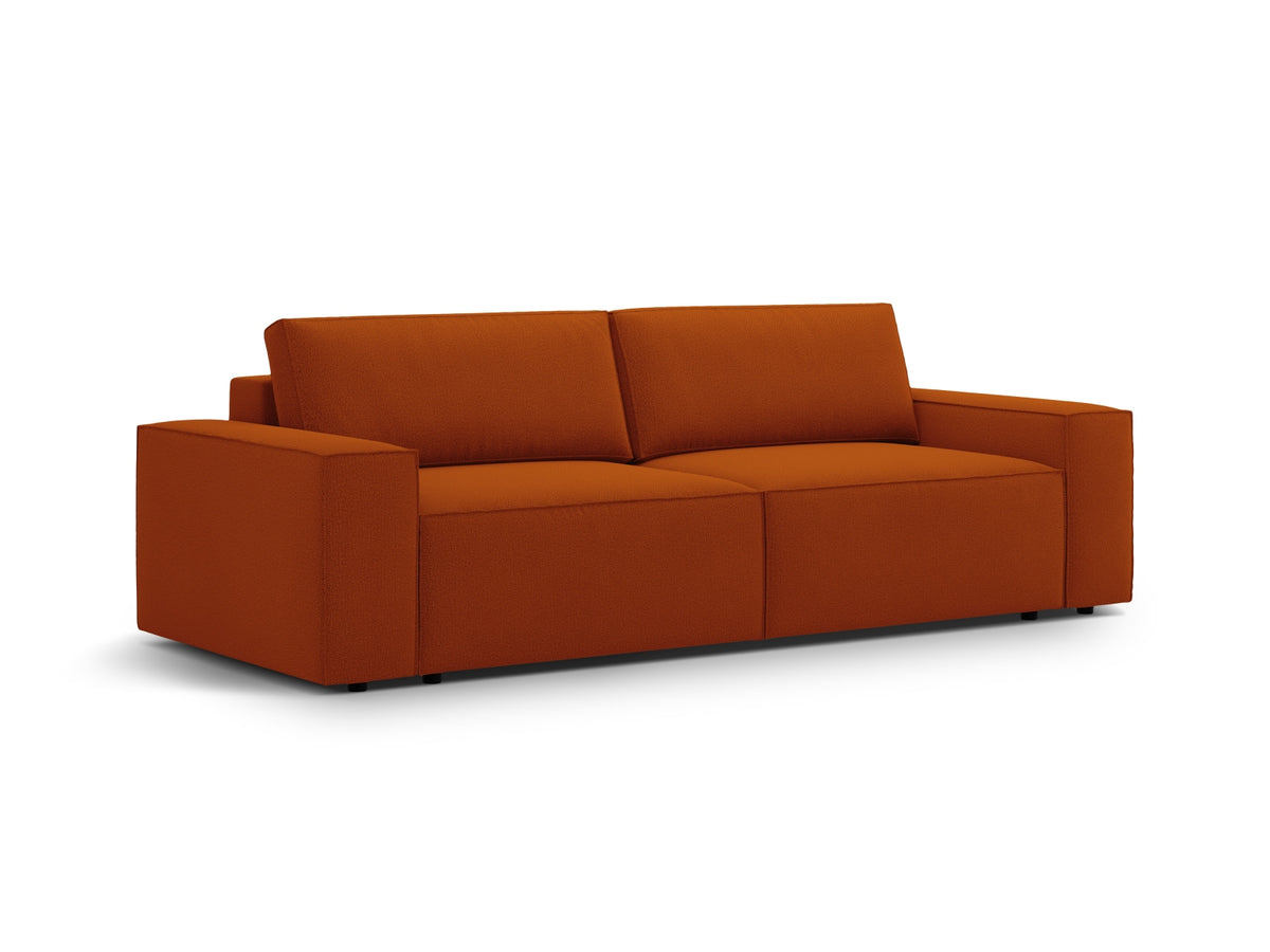 Jodie Sofa mit Schlaffunktion und Stauraumbox 3 Sitzer in Terracotta-Megan präsentiert im Onlineshop von KAQTU Design AG. Bettsofa ist von Micadoni