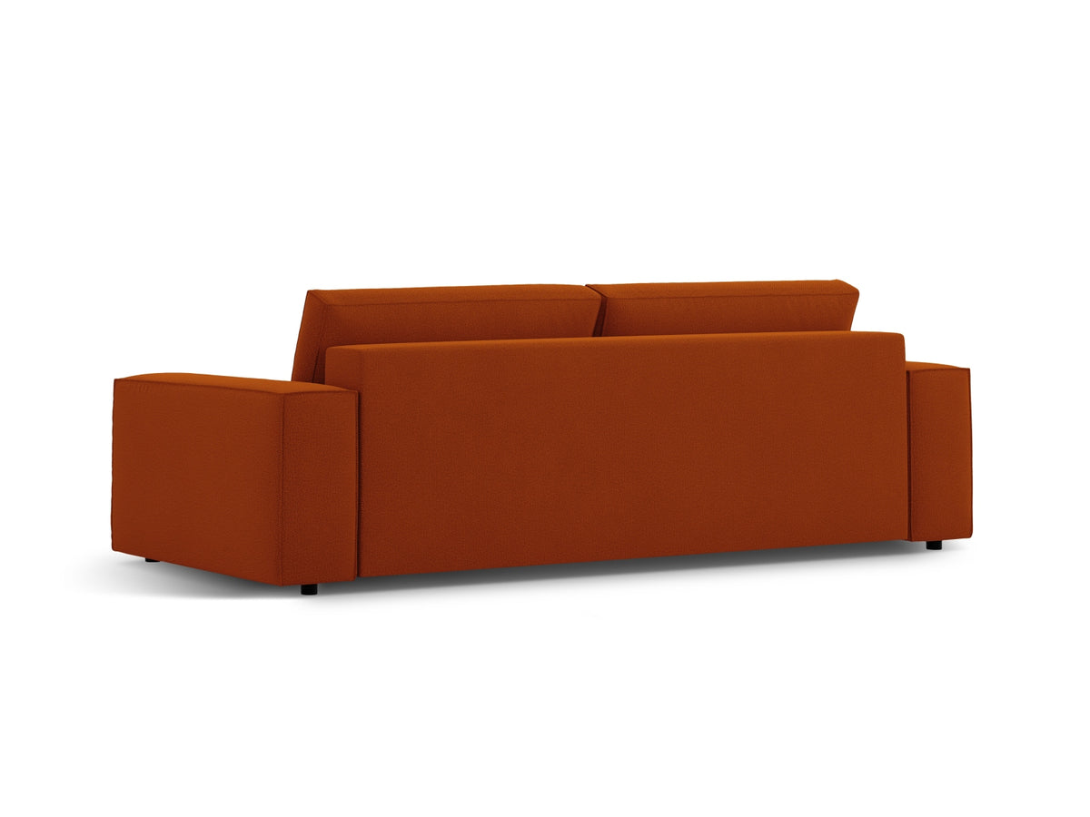 Jodie Sofa mit Schlaffunktion und Stauraumbox 3 Sitzer in Terracotta-Megan präsentiert im Onlineshop von KAQTU Design AG. Bettsofa ist von Micadoni