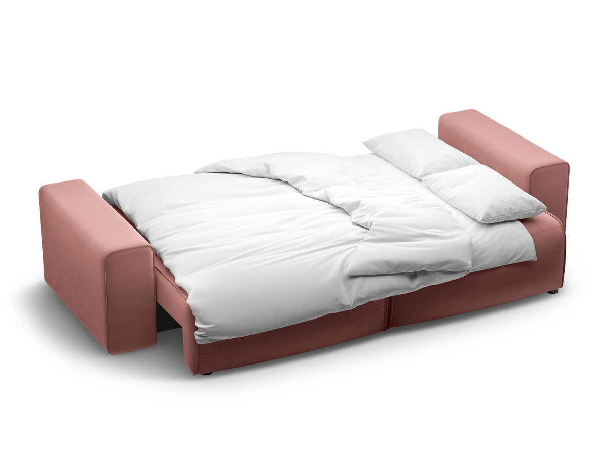 3-Sitzer Sofa Victor mit Schlaffunktion und Stauraum in Pink-Paris präsentiert im Onlineshop von KAQTU Design AG. Bettsofa ist von Micadoni