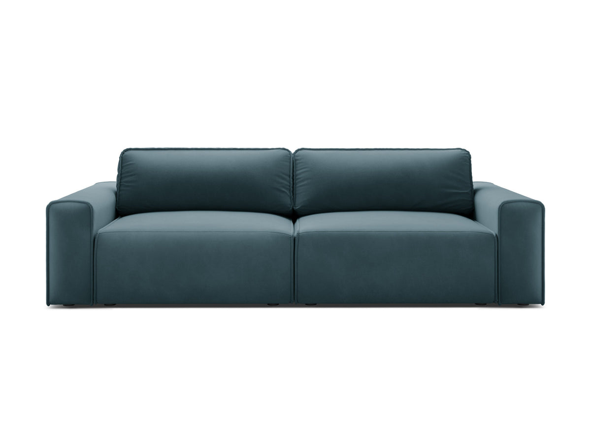 3-Sitzer Sofa Victor mit Schlaffunktion und Stauraum in Blue-Paris präsentiert im Onlineshop von KAQTU Design AG. Bettsofa ist von Micadoni