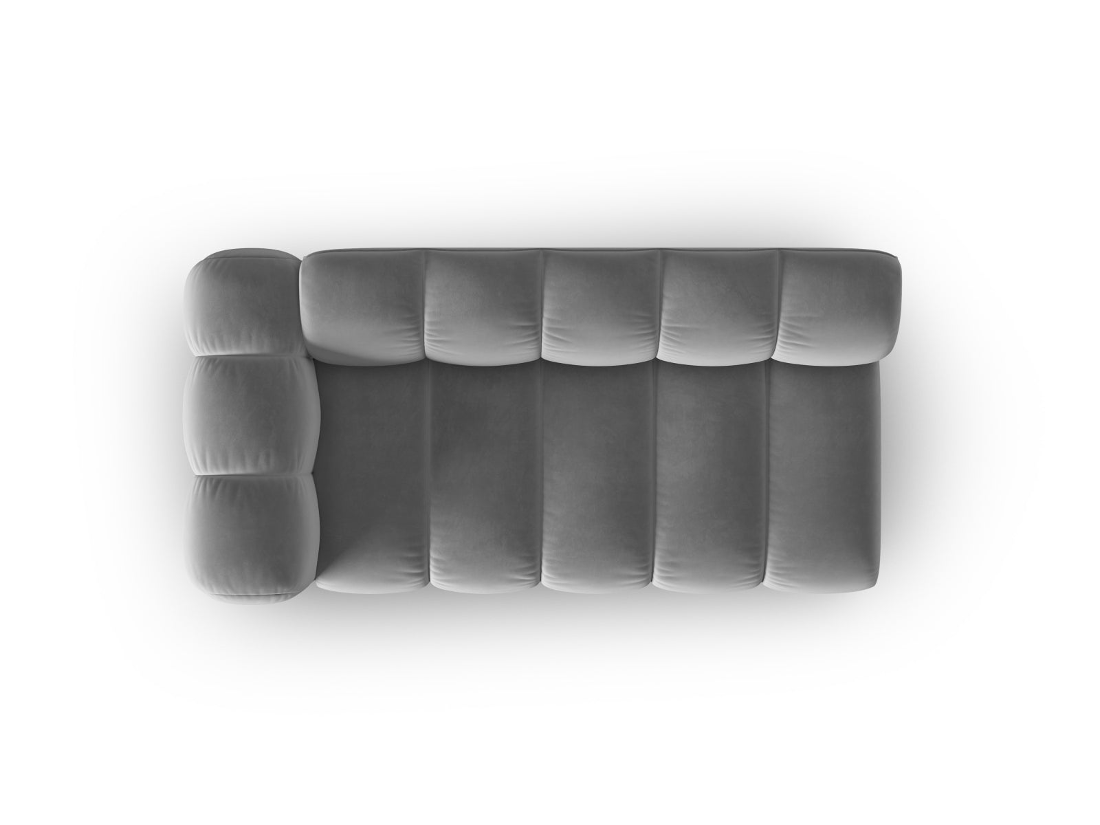 Lupine Velour links Modular Sofa 3 Sitzer in Grey präsentiert im Onlineshop von KAQTU Design AG. Modulares Sofa ist von Micadoni