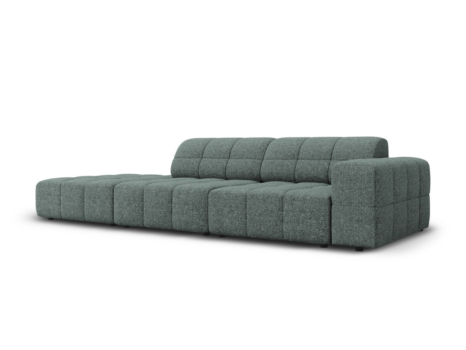 Jennifer Sofa links 3 Sitzer in Petrol präsentiert im Onlineshop von KAQTU Design AG. 3er Sofa ist von Micadoni