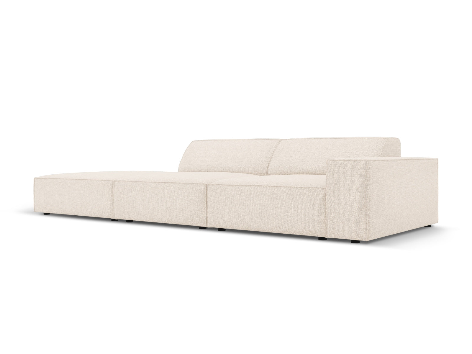 Jodie Modulares Sofa open links 3 Sitzer in Light Beige präsentiert im Onlineshop von KAQTU Design AG. L-Sofa links ist von Micadoni