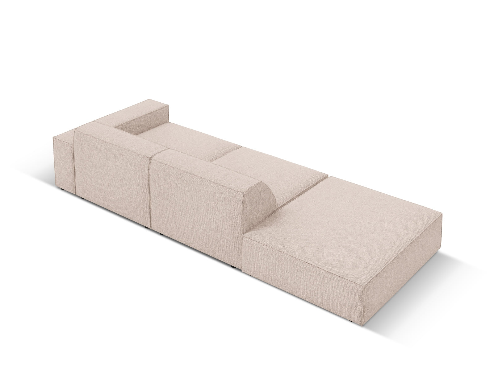 Jodie Modulares Sofa open links 3 Sitzer in Beige präsentiert im Onlineshop von KAQTU Design AG. L-Sofa links ist von Micadoni