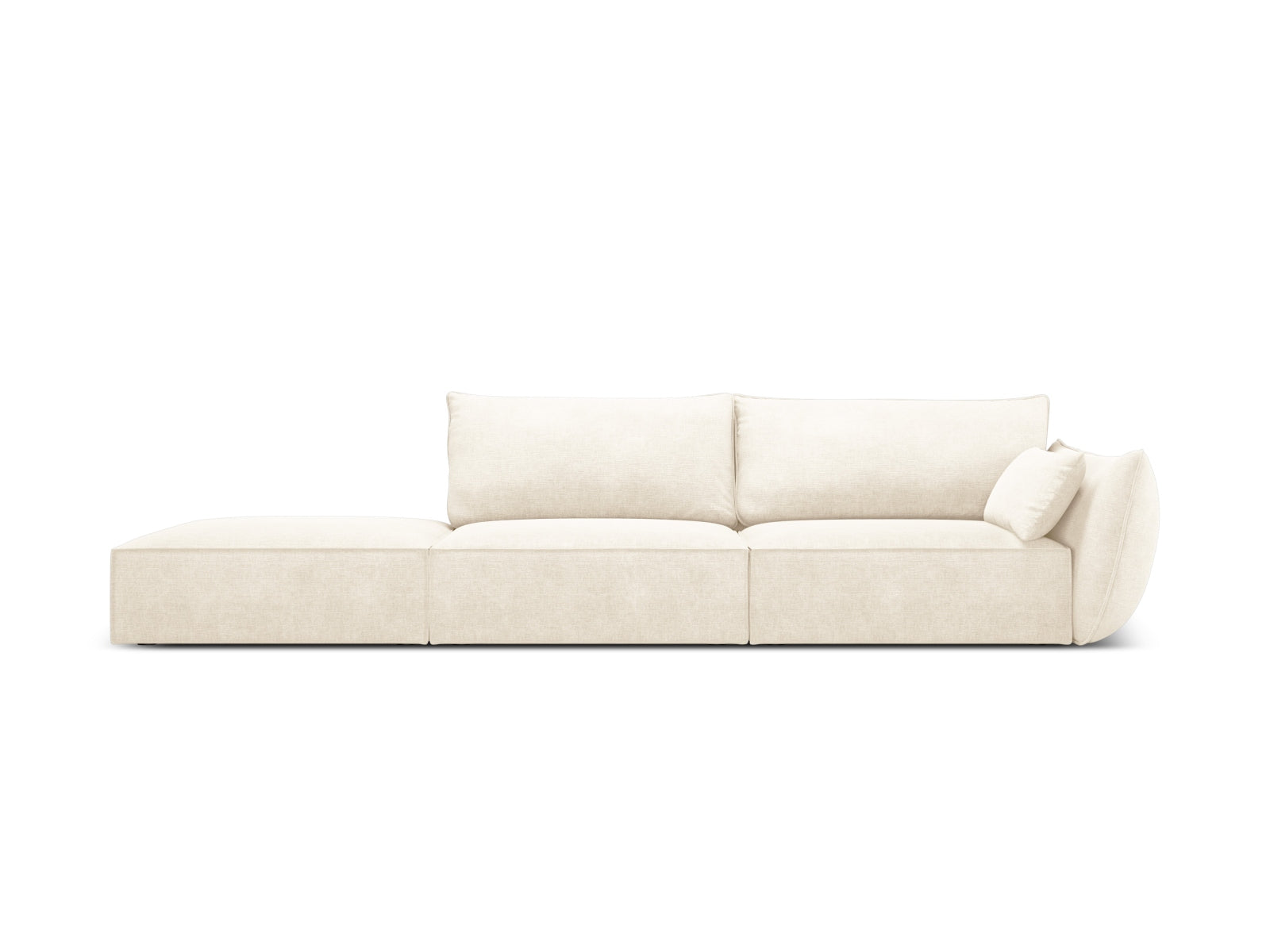 Kaelle Sofa links 4 Sitzer in Light Beige-Over The Horizon präsentiert im Onlineshop von KAQTU Design AG. L-Sofa links ist von Micadoni
