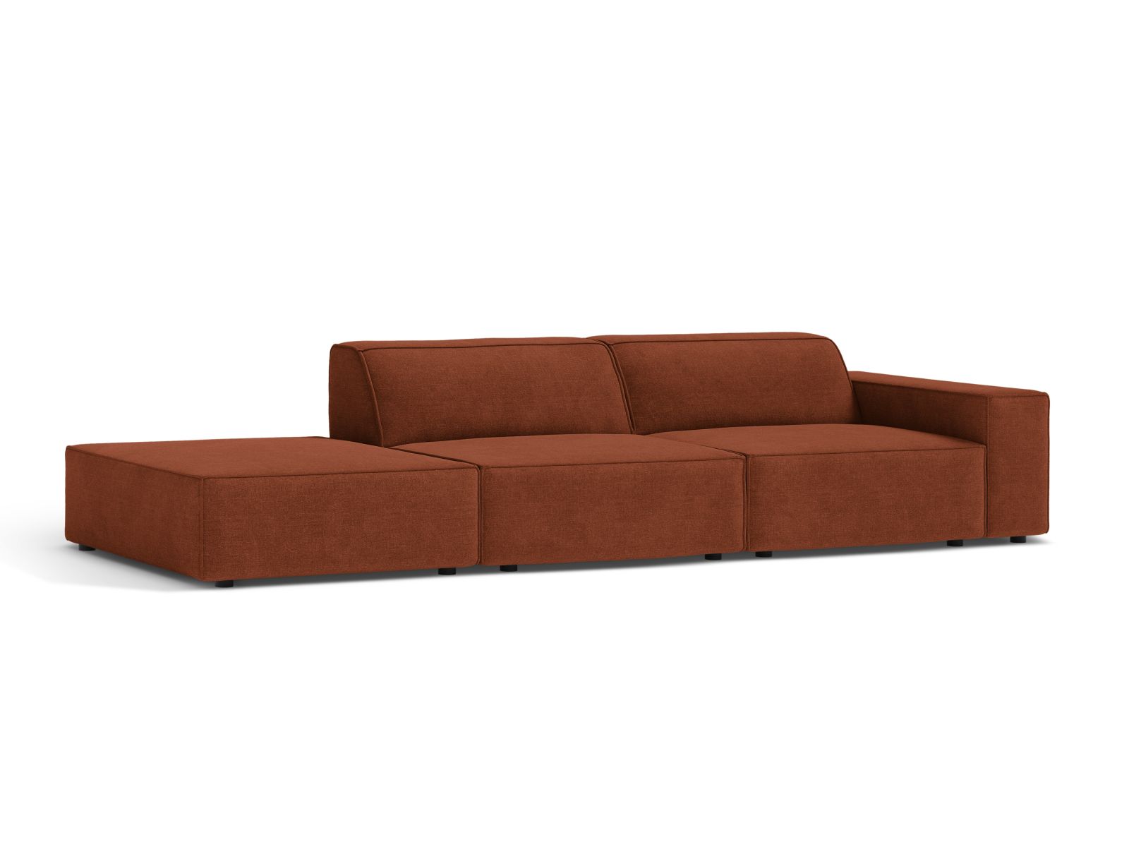 Elegantes 3-Sitzer Sofa Jodie in Brick-Liberty, modulares Design für individuellen Komfort, erhältlich bei KAQTU Design AG.