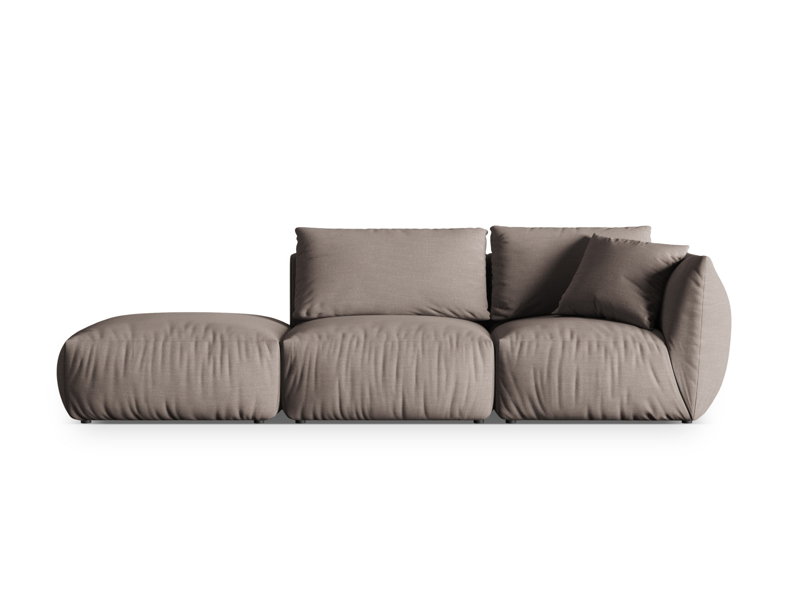 Chris Modular Sofa links 3 Sitzer in Warm grey-LINS präsentiert im Onlineshop von KAQTU Design AG. Modulares Sofa ist von Micadoni
