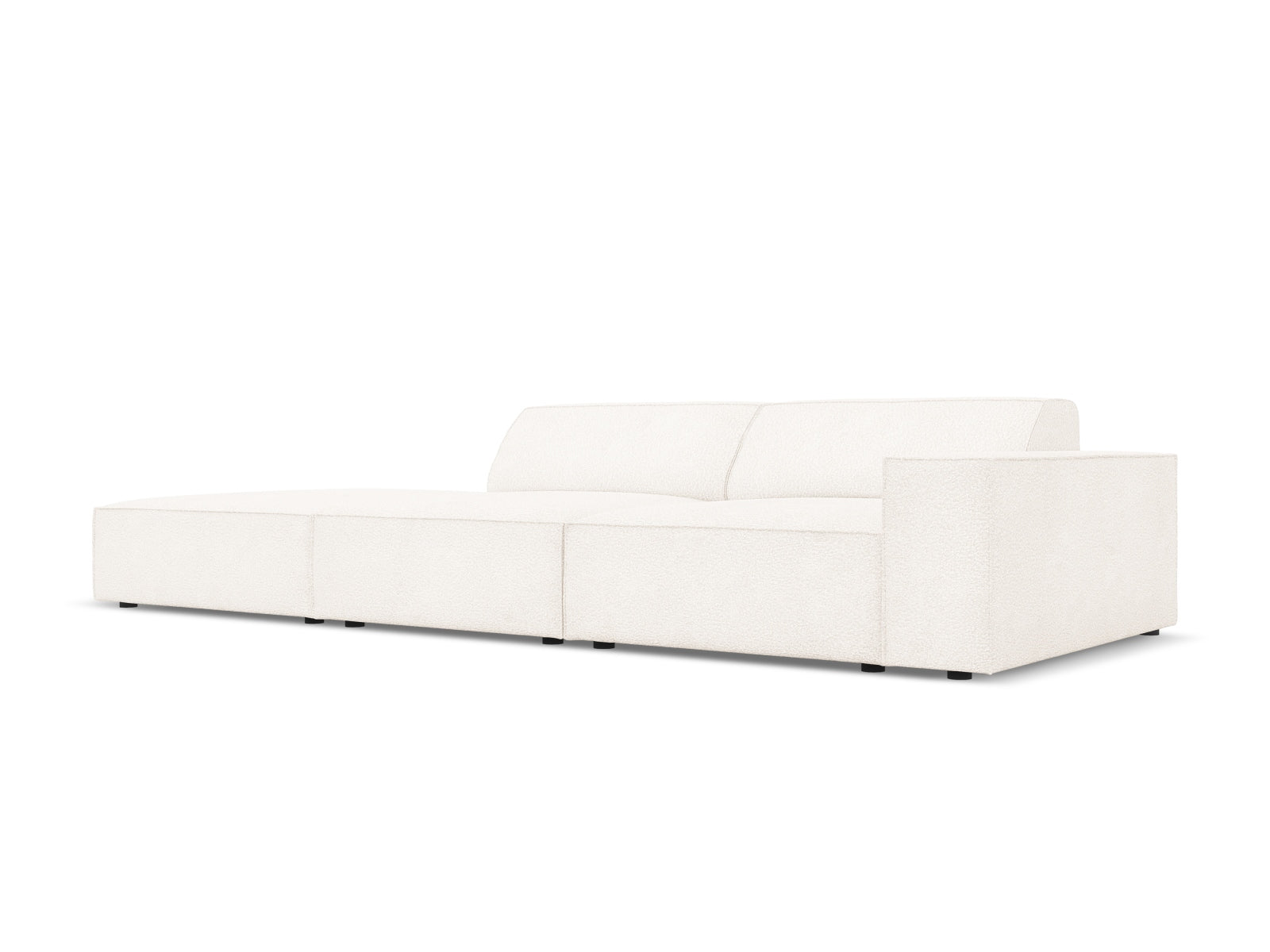 Jodie Boucle modulares Sofa open links 3 Sitzer in Beige präsentiert im Onlineshop von KAQTU Design AG. L-Sofa links ist von Micadoni