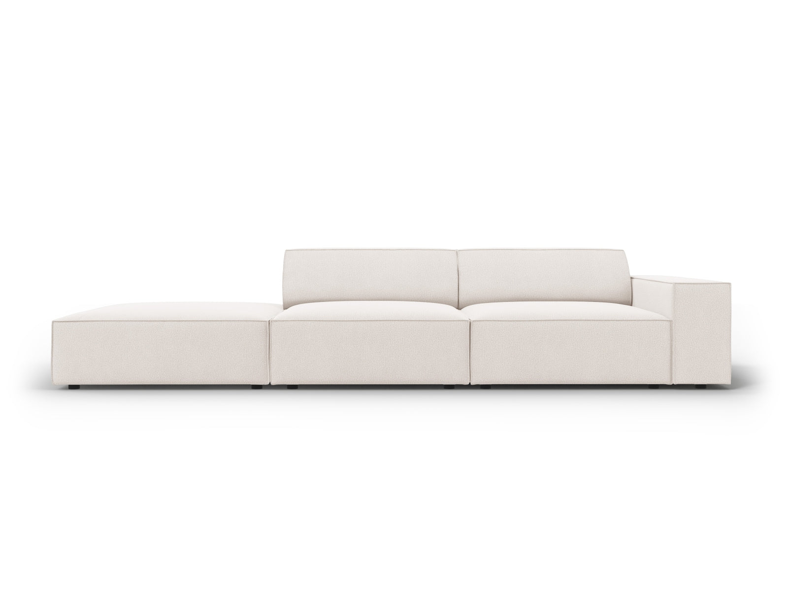 Jodie Modulares Sofa open links 3 Sitzer in Light Beige präsentiert im Onlineshop von KAQTU Design AG. L-Sofa links ist von Micadoni