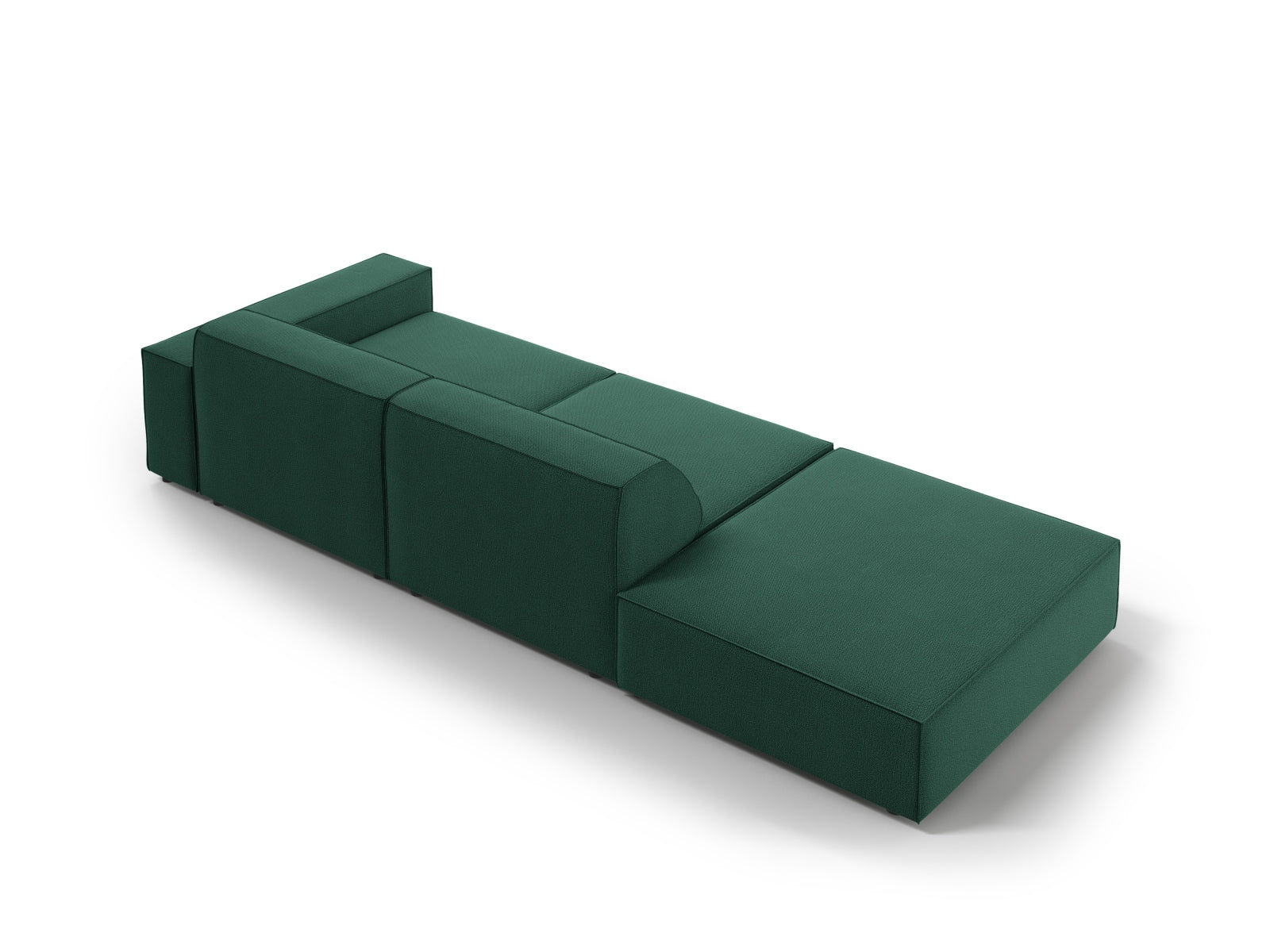 Jodie Modulares Sofa open links 3 Sitzer in Green präsentiert im Onlineshop von KAQTU Design AG. L-Sofa links ist von Micadoni