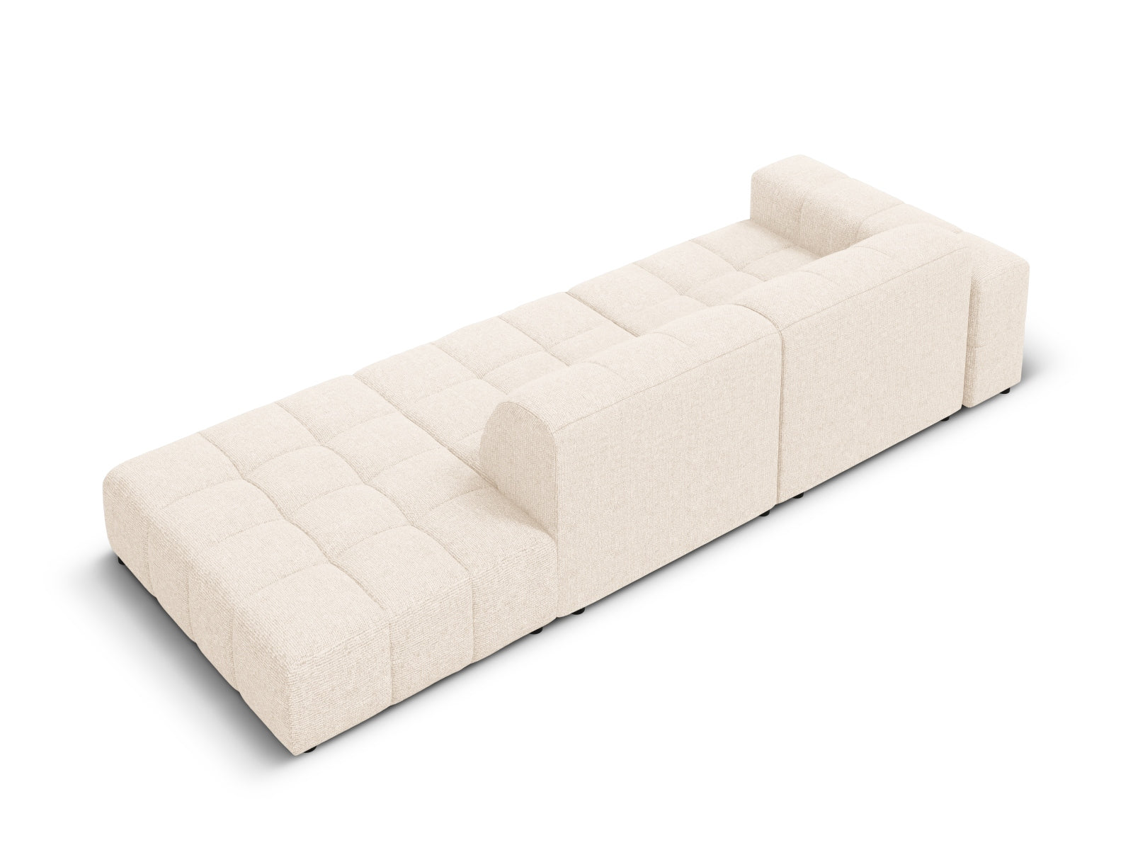 Jennifer Sofa rechts 3 Sitzer in Light Beige präsentiert im Onlineshop von KAQTU Design AG. 3er Sofa ist von Micadoni
