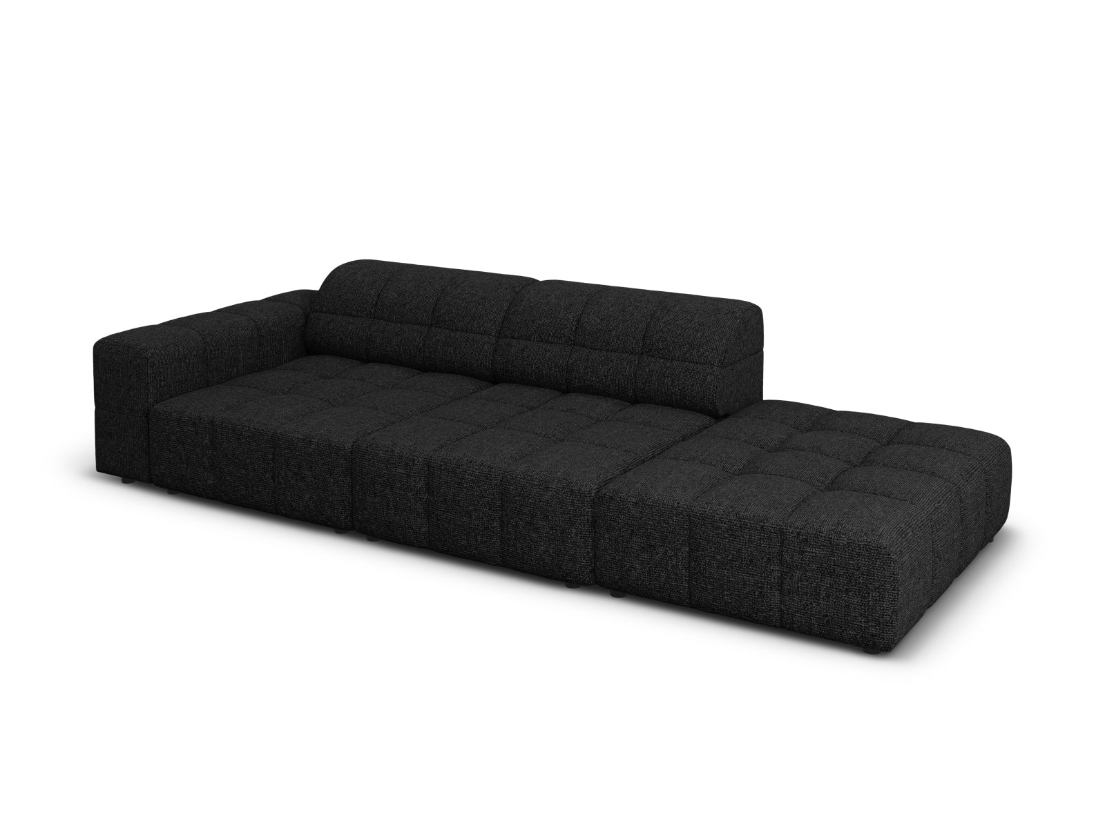 Jennifer Sofa rechts 3 Sitzer in Black präsentiert im Onlineshop von KAQTU Design AG. 3er Sofa ist von Micadoni