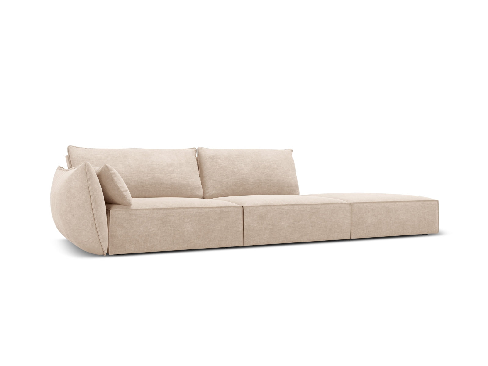 Elegantes Kaelle Sofa rechts, 4-Sitzer in stilvollem Beige, ideal für moderne Wohnräume. Hochwertiges Design von Micadoni.