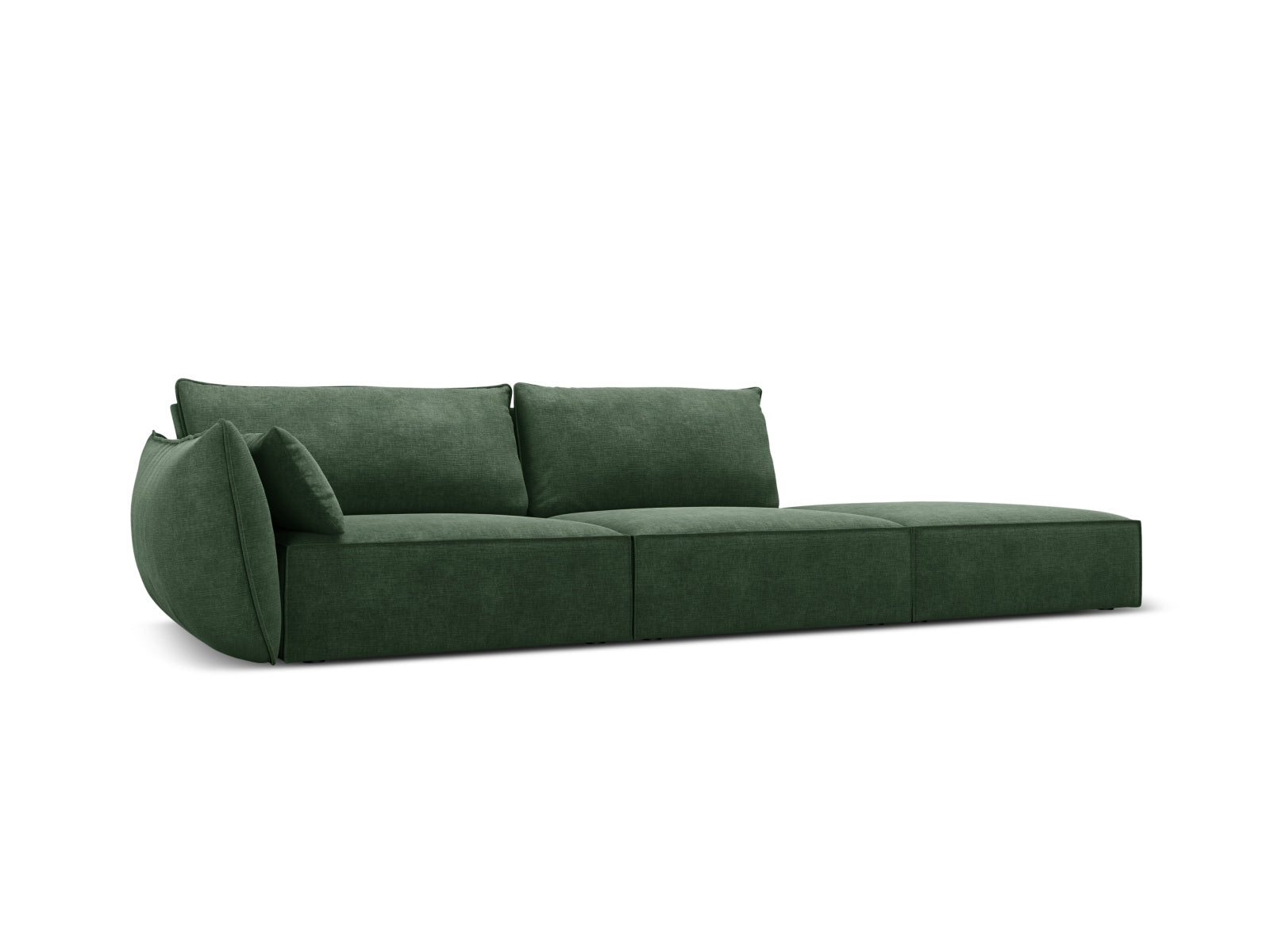 Kaelle Sofa rechts 4 Sitzer in Bottle Green präsentiert im Onlineshop von KAQTU Design AG. L-Sofa rechts ist von Micadoni